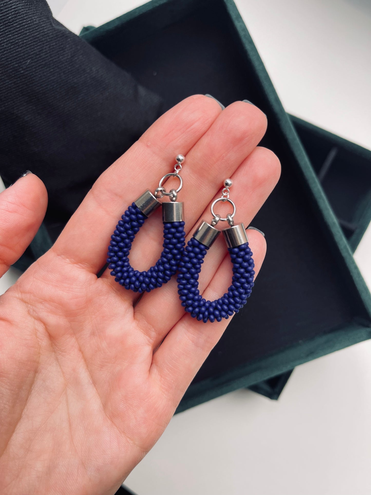 Blue beaded Earrings