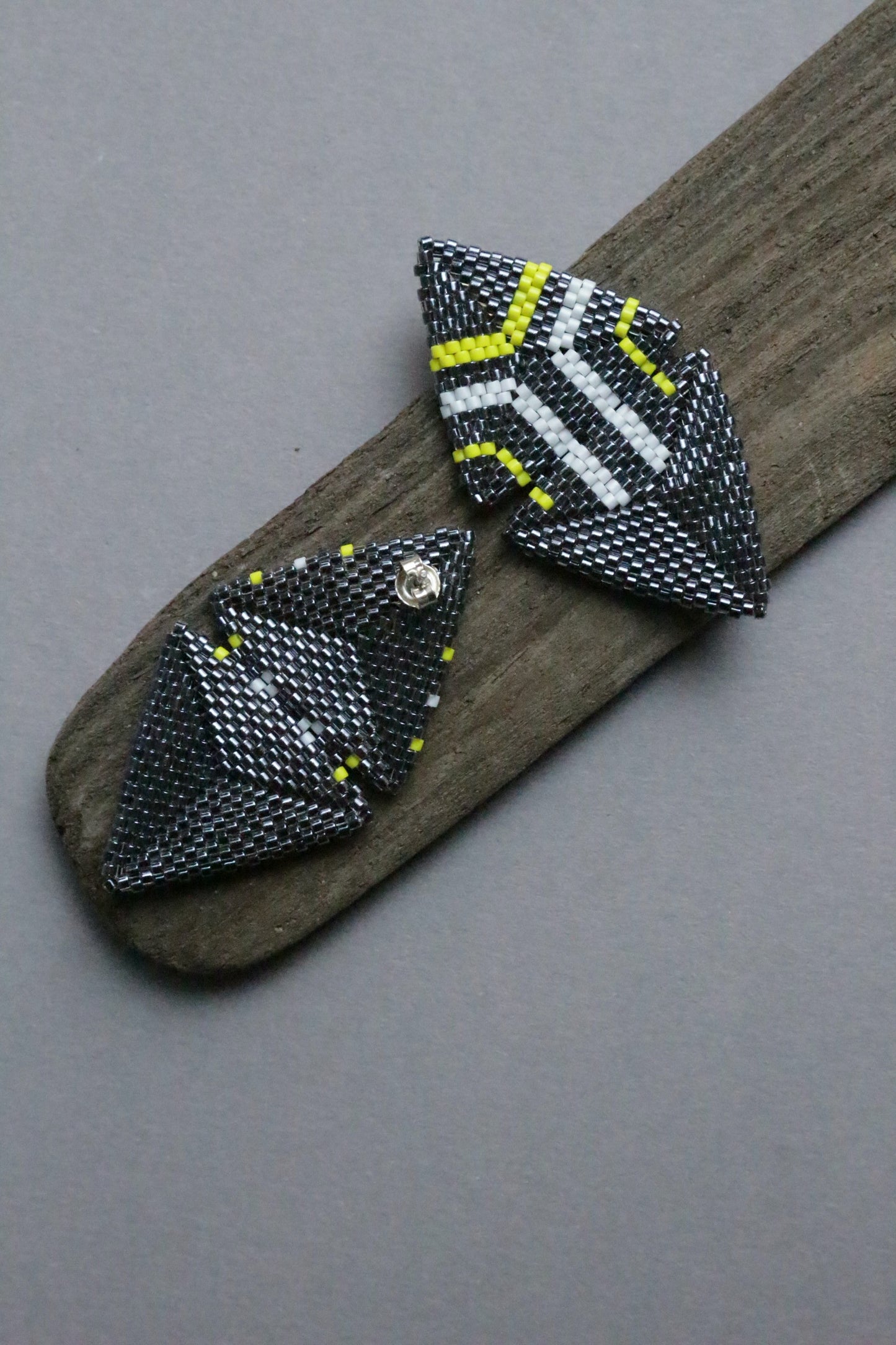 Large triangle seed beads Earrings