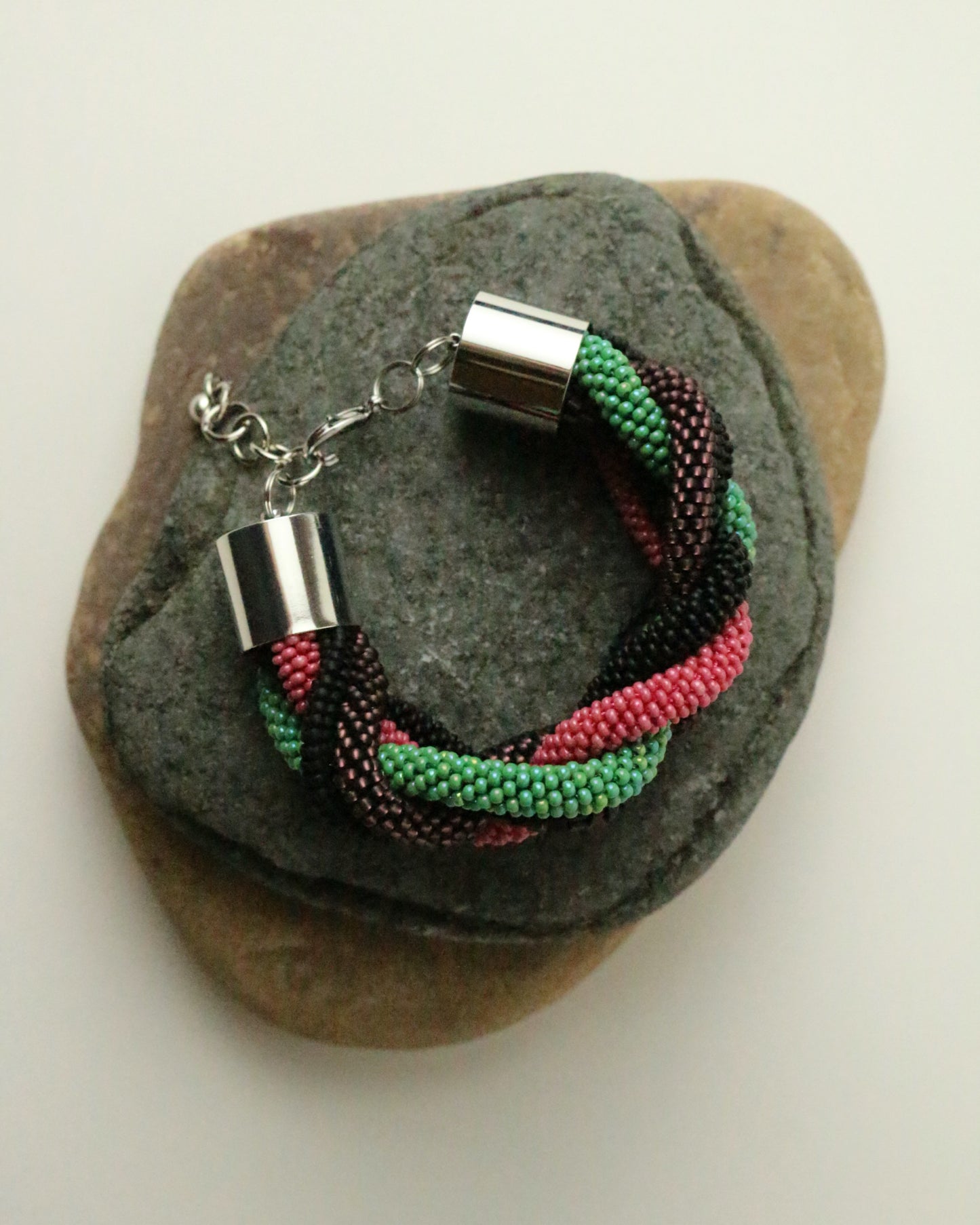 Large beaded multicolour bracelet