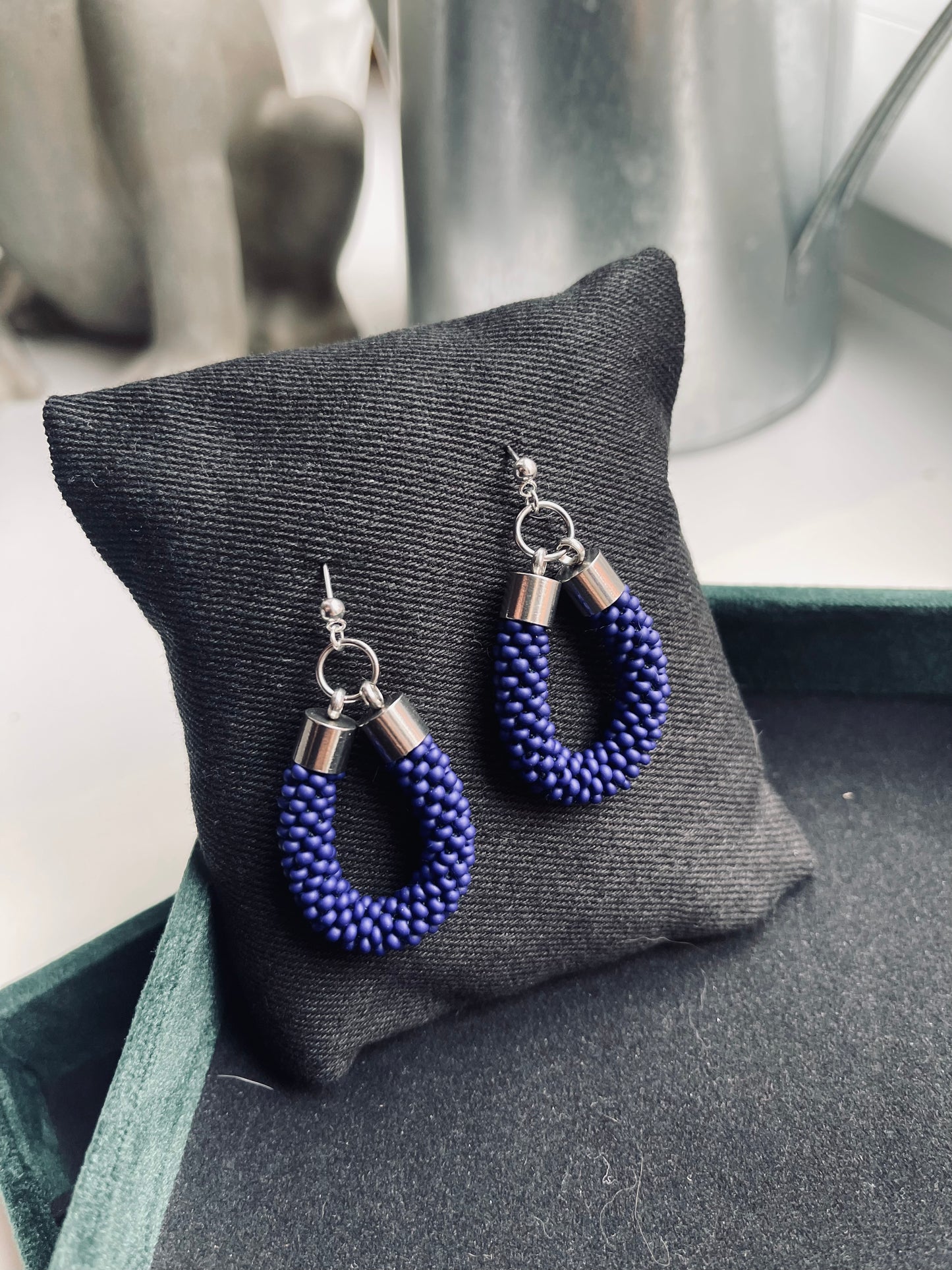 Blue beaded Earrings