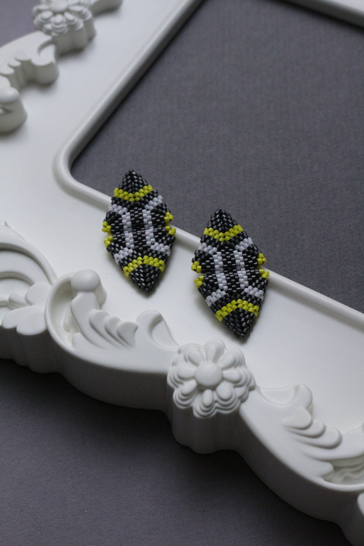 Multicolour Triangle earrings
