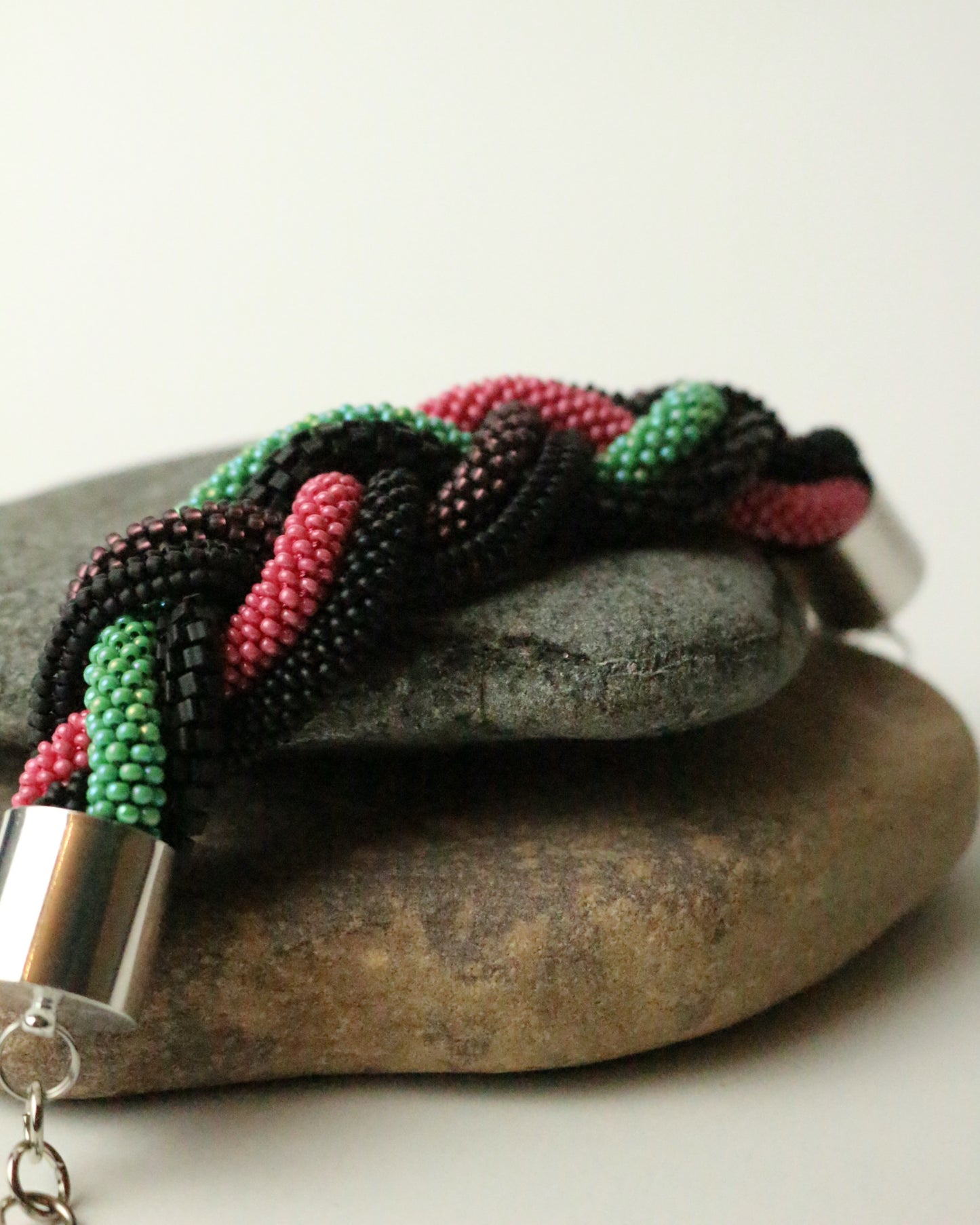 Large beaded multicolour bracelet