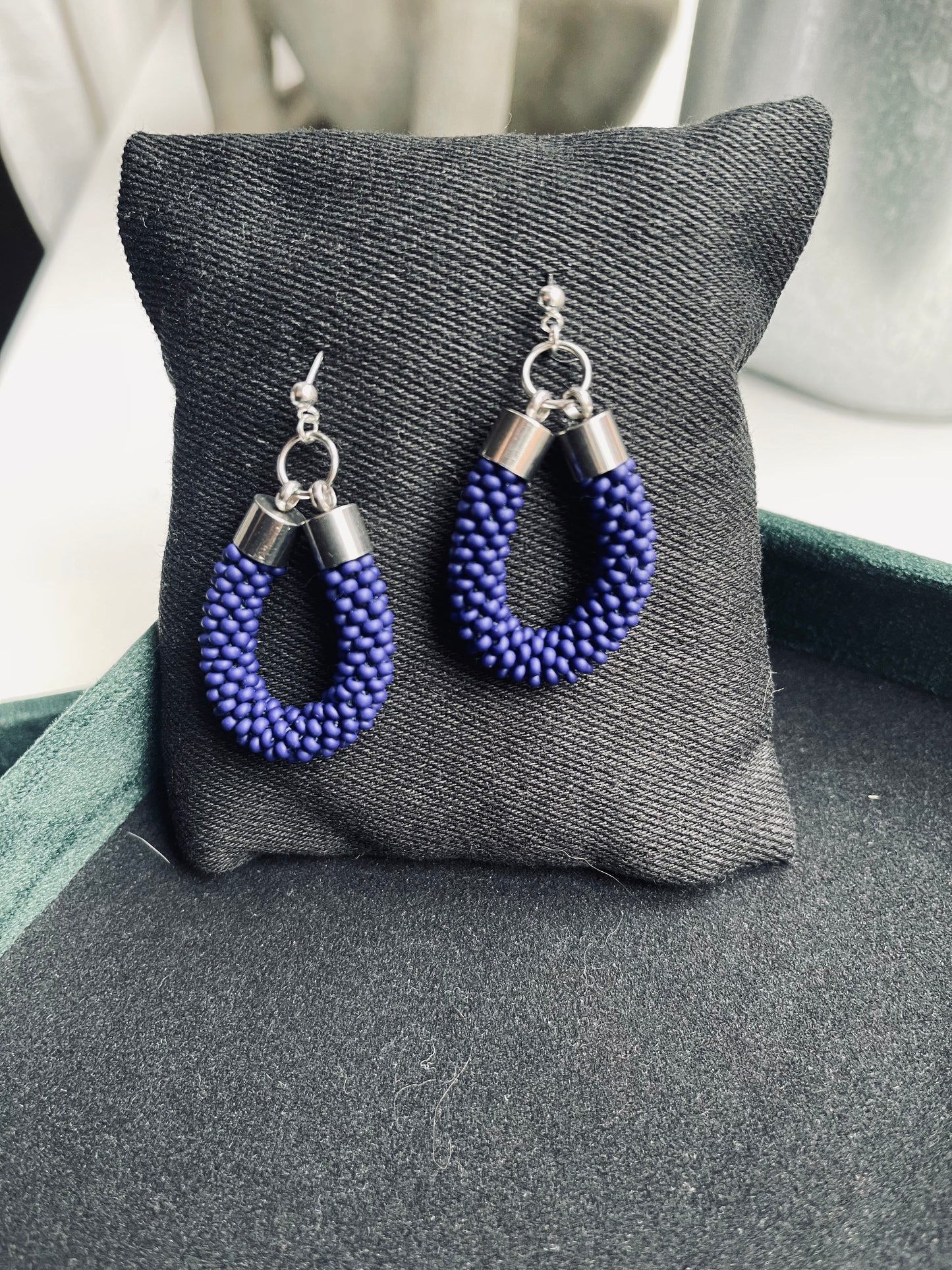Blue beaded Earrings