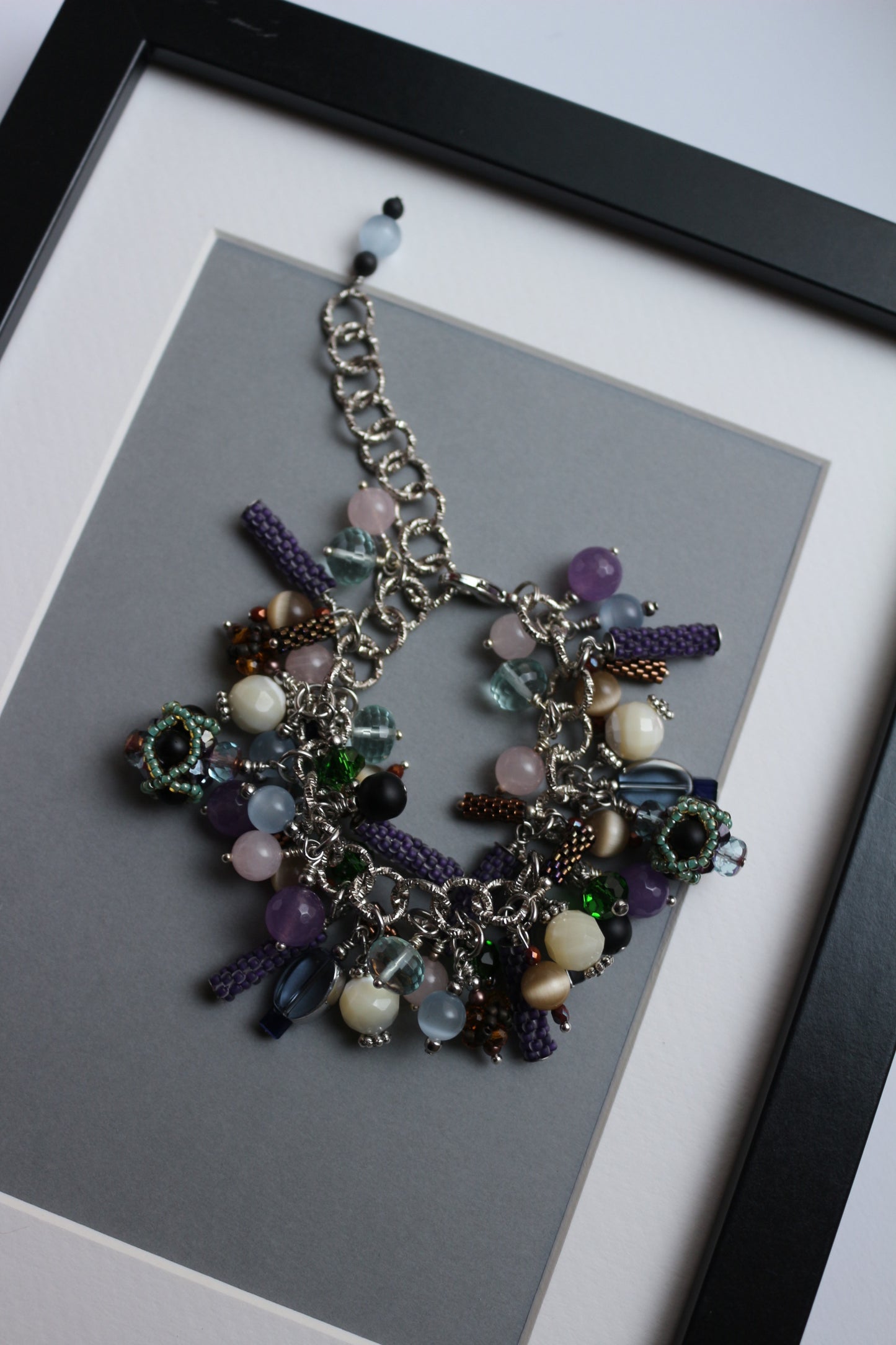 Multicolour Lilac Pendant Bracelet