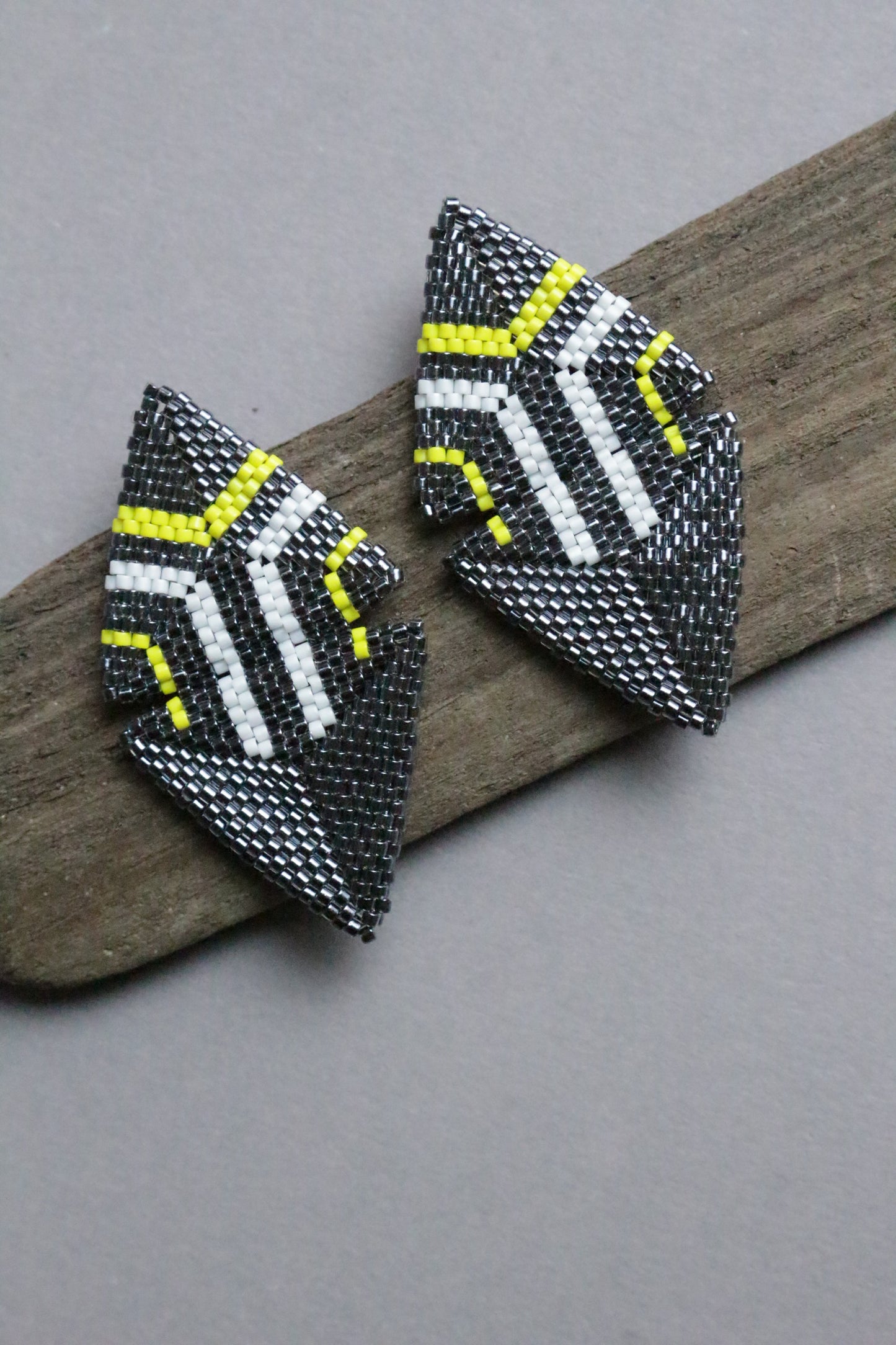 Large triangle seed beads Earrings