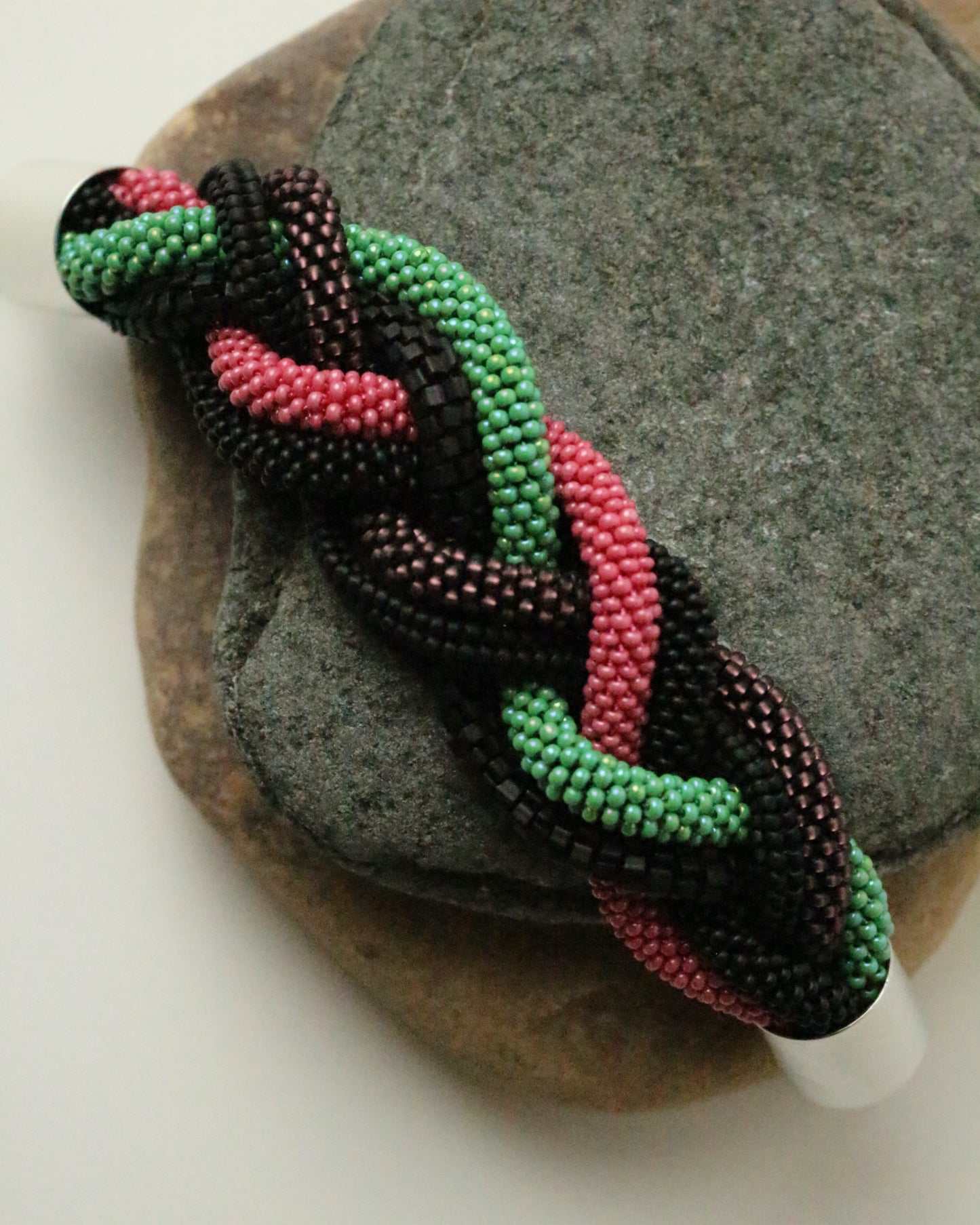 Large beaded multicolour bracelet