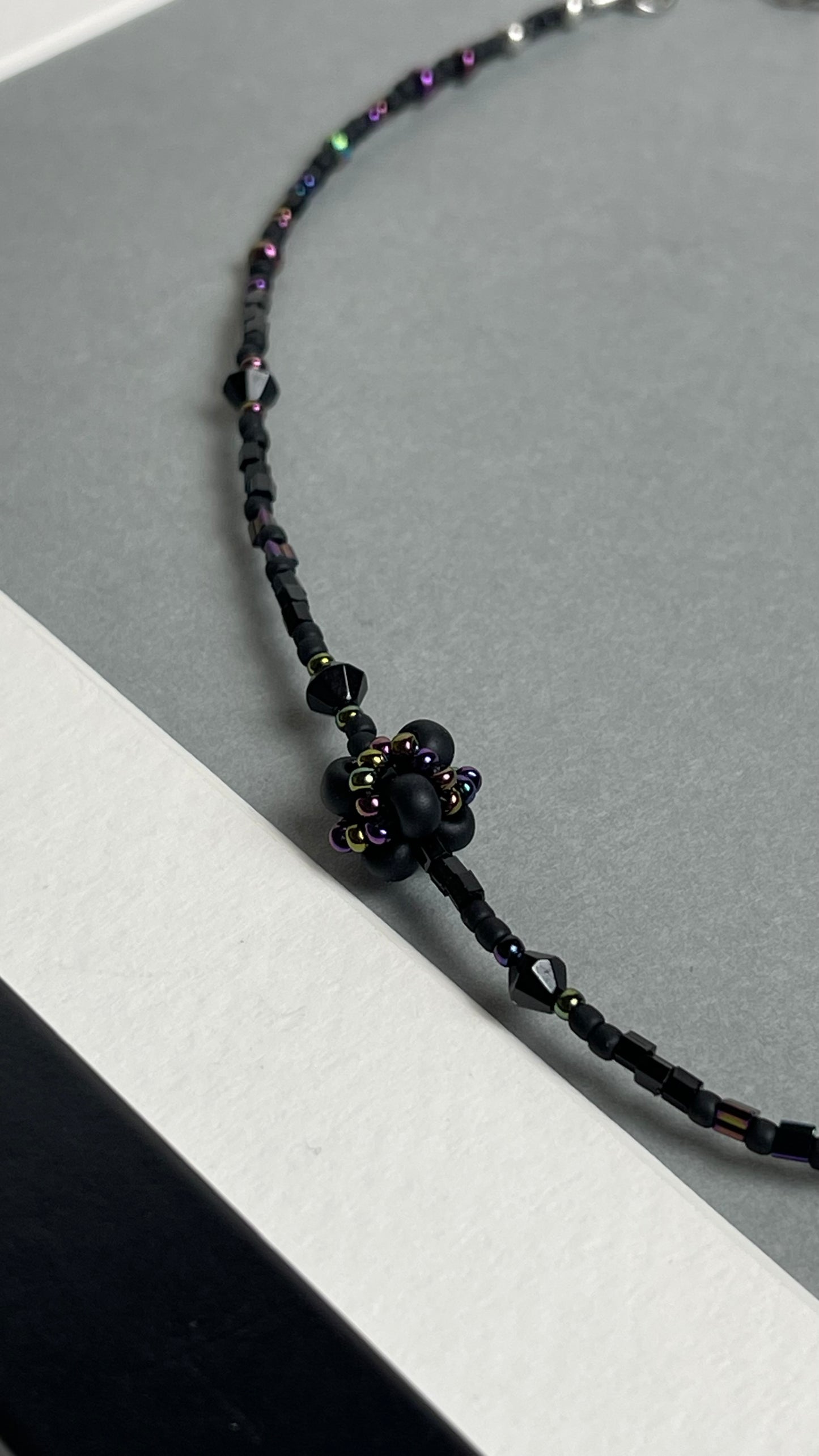 Choker with small beaded elements