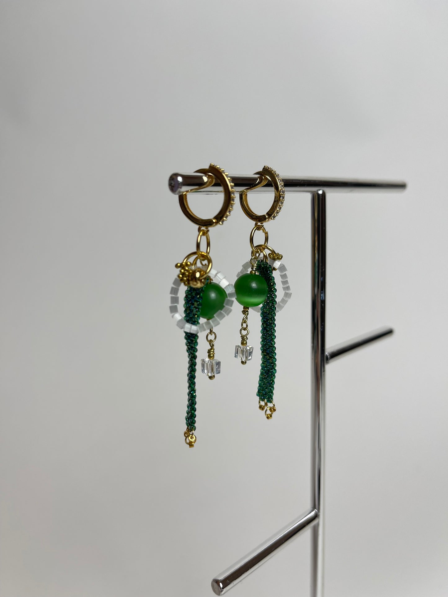 Green earrings