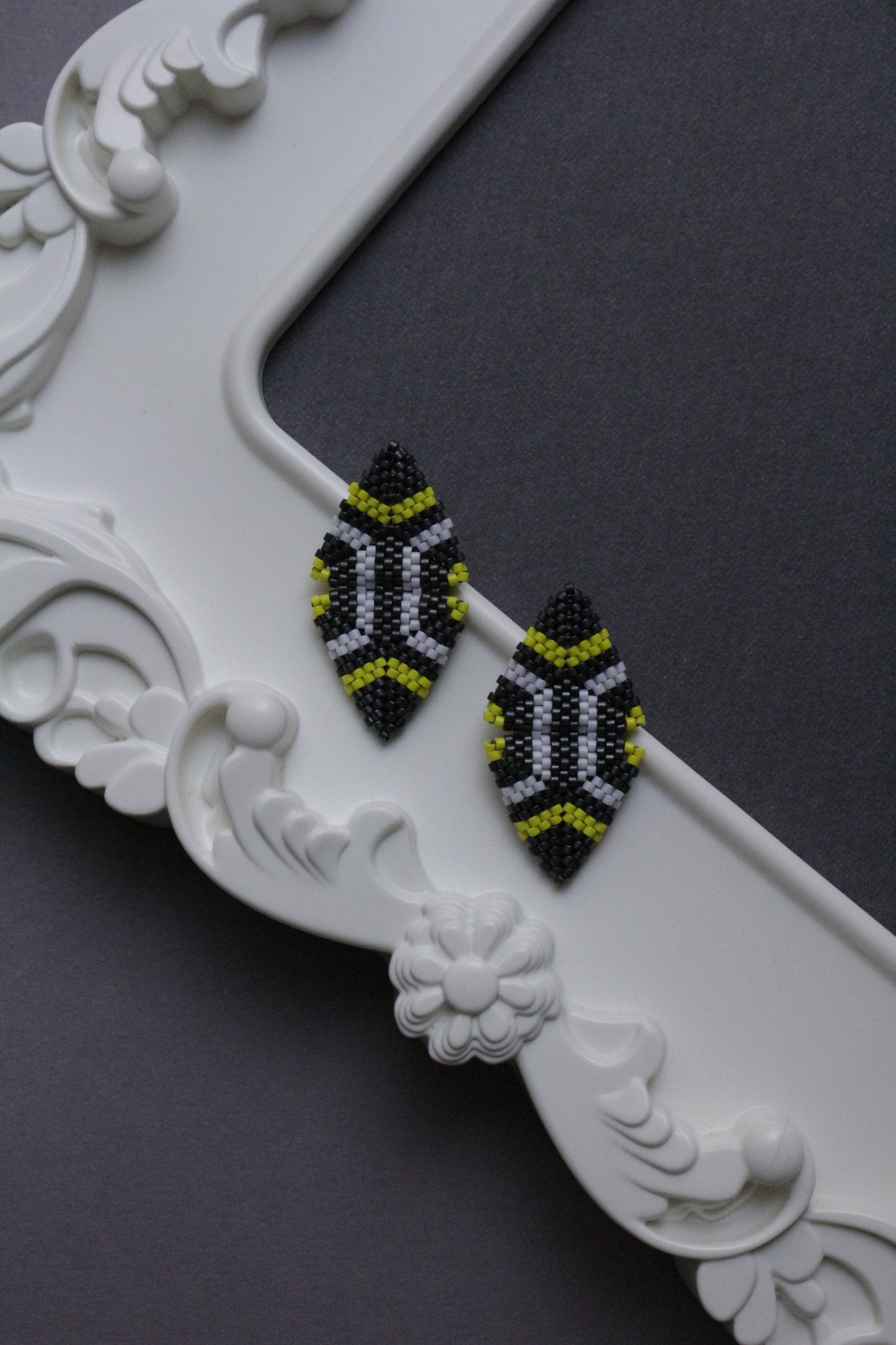 Multicolour Triangle earrings