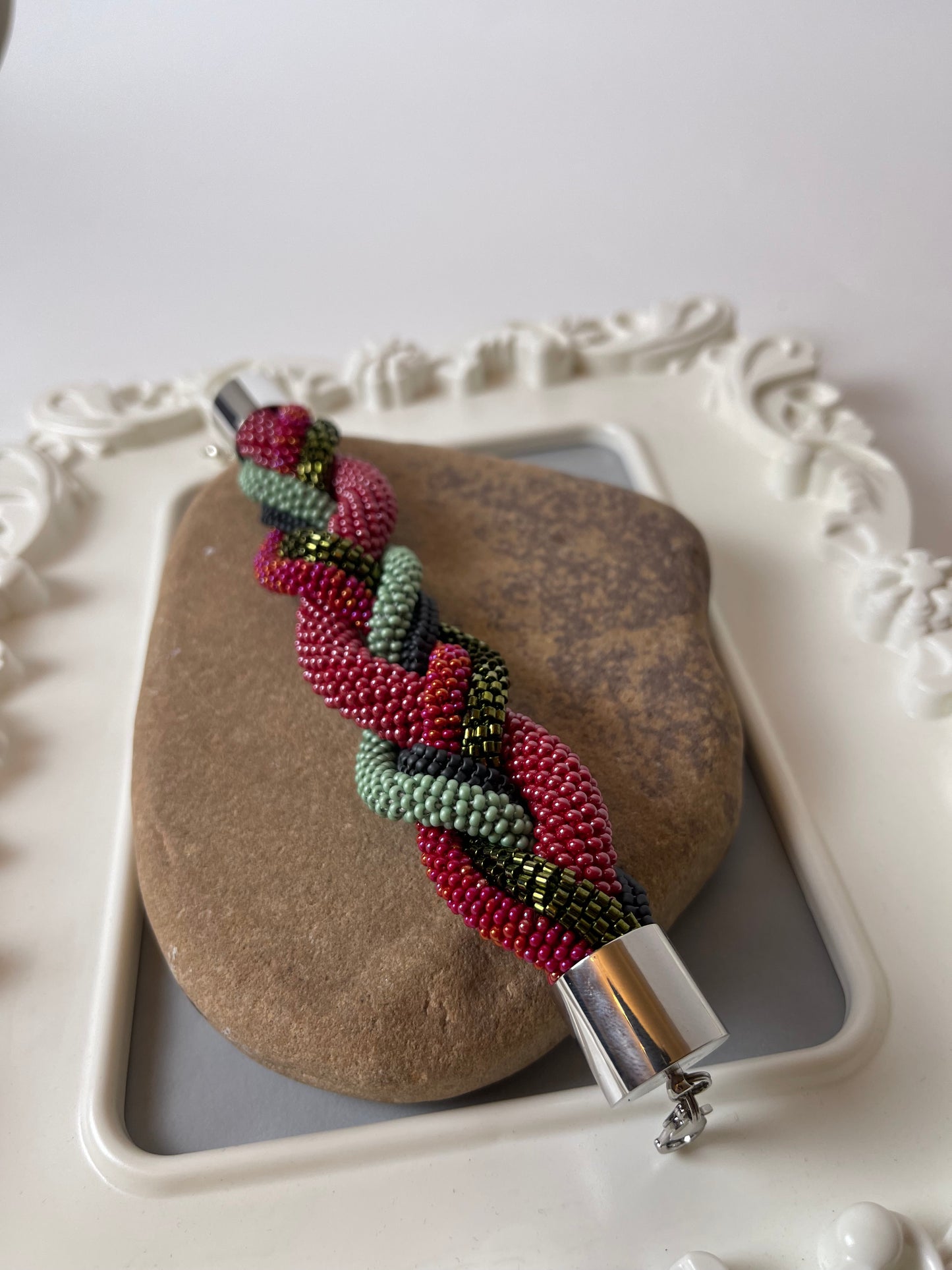 Large Multicolour braided bracelet