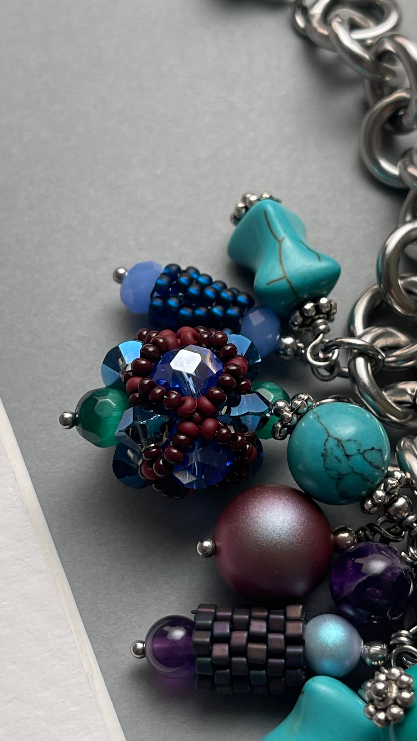 Multicolour Turquoise Pendant Bracelet