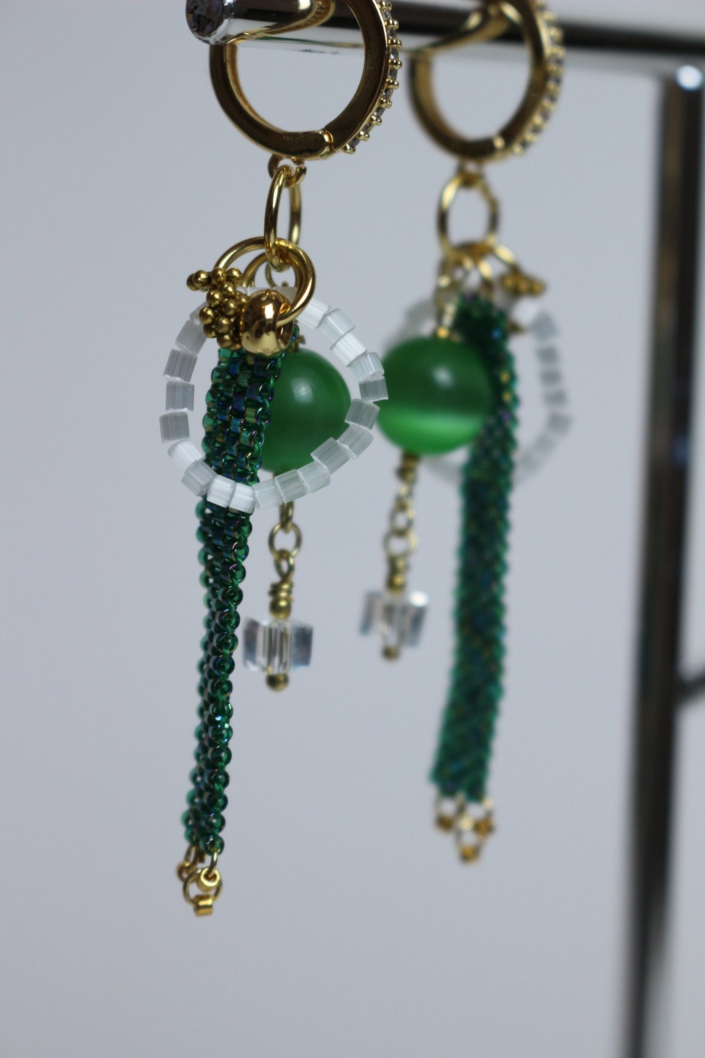 Green earrings