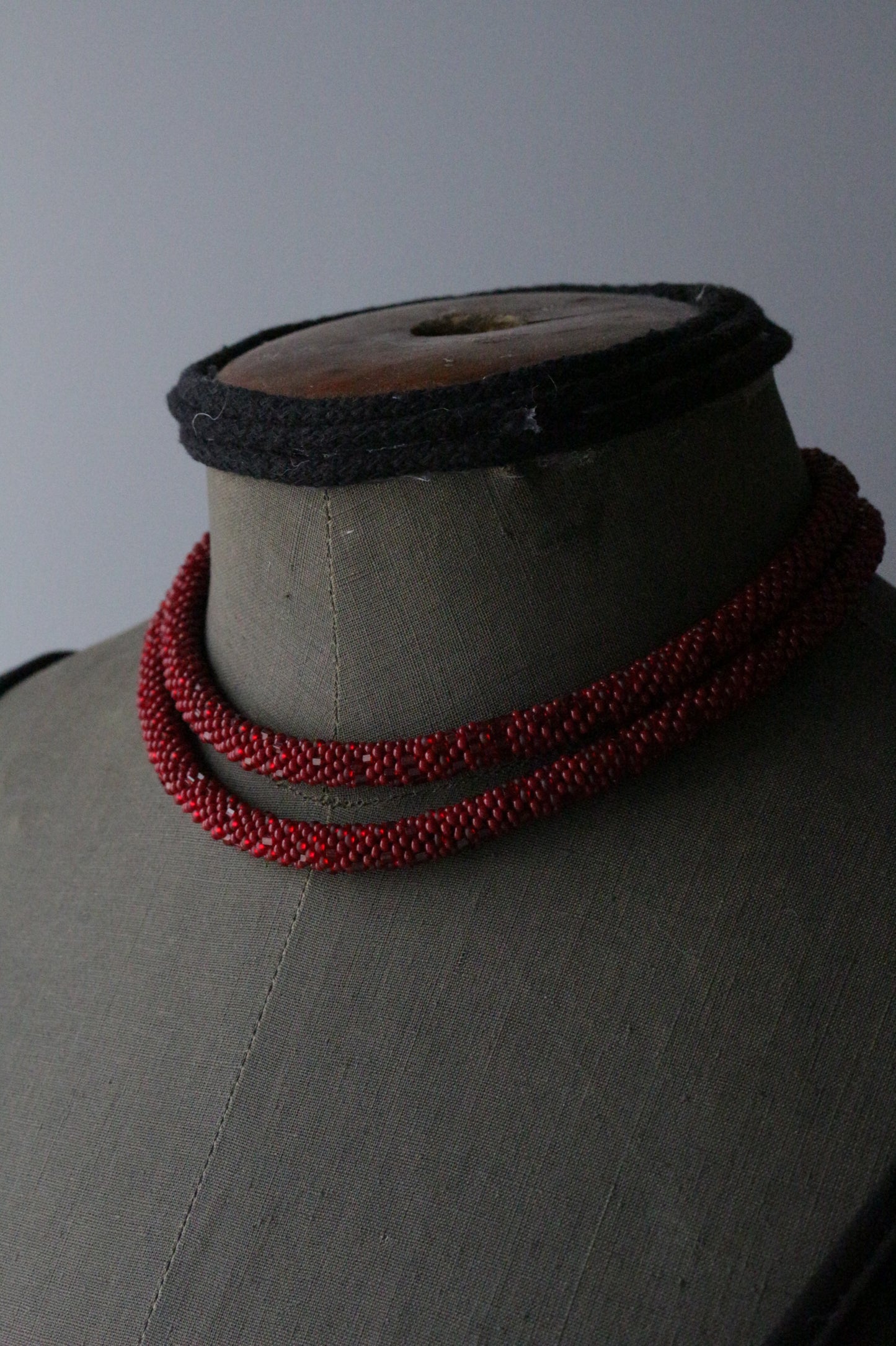 Red double choker