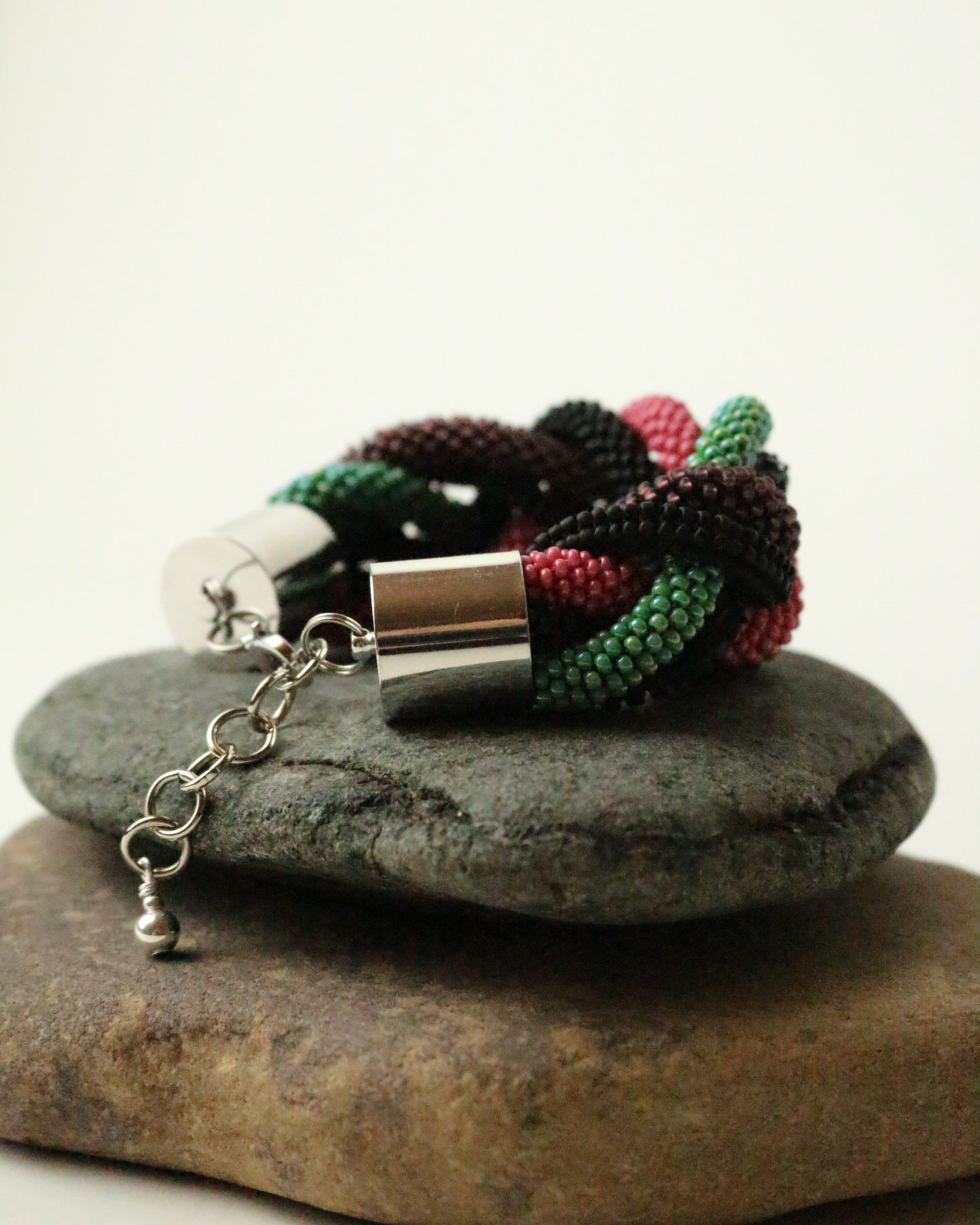 Large beaded multicolour bracelet