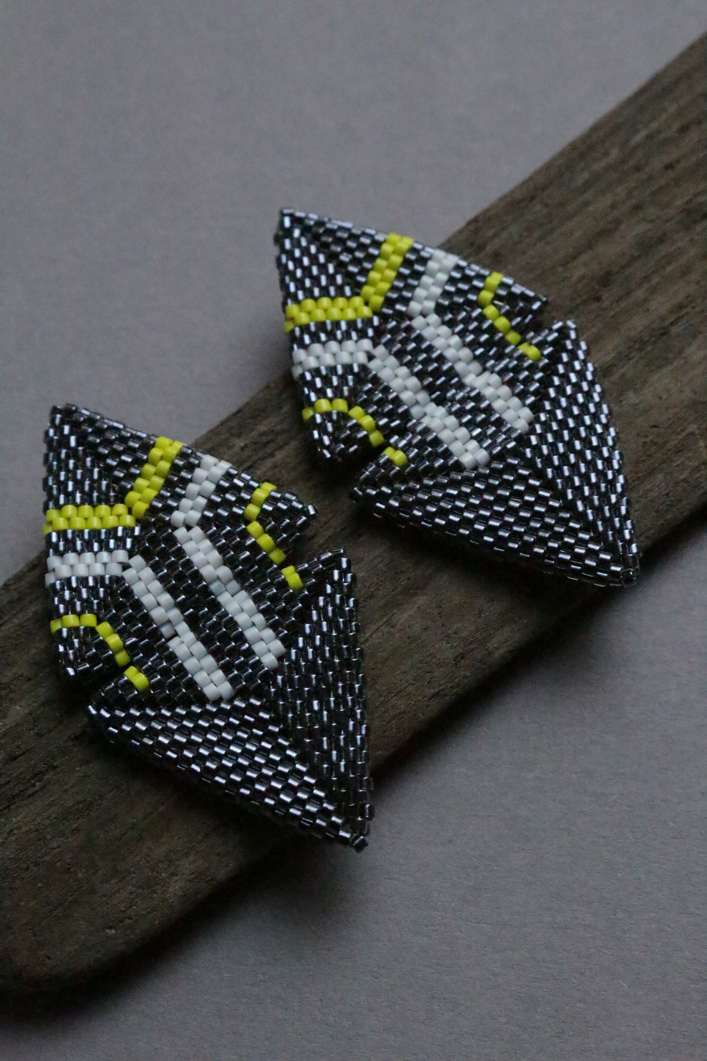 Large triangle seed beads Earrings