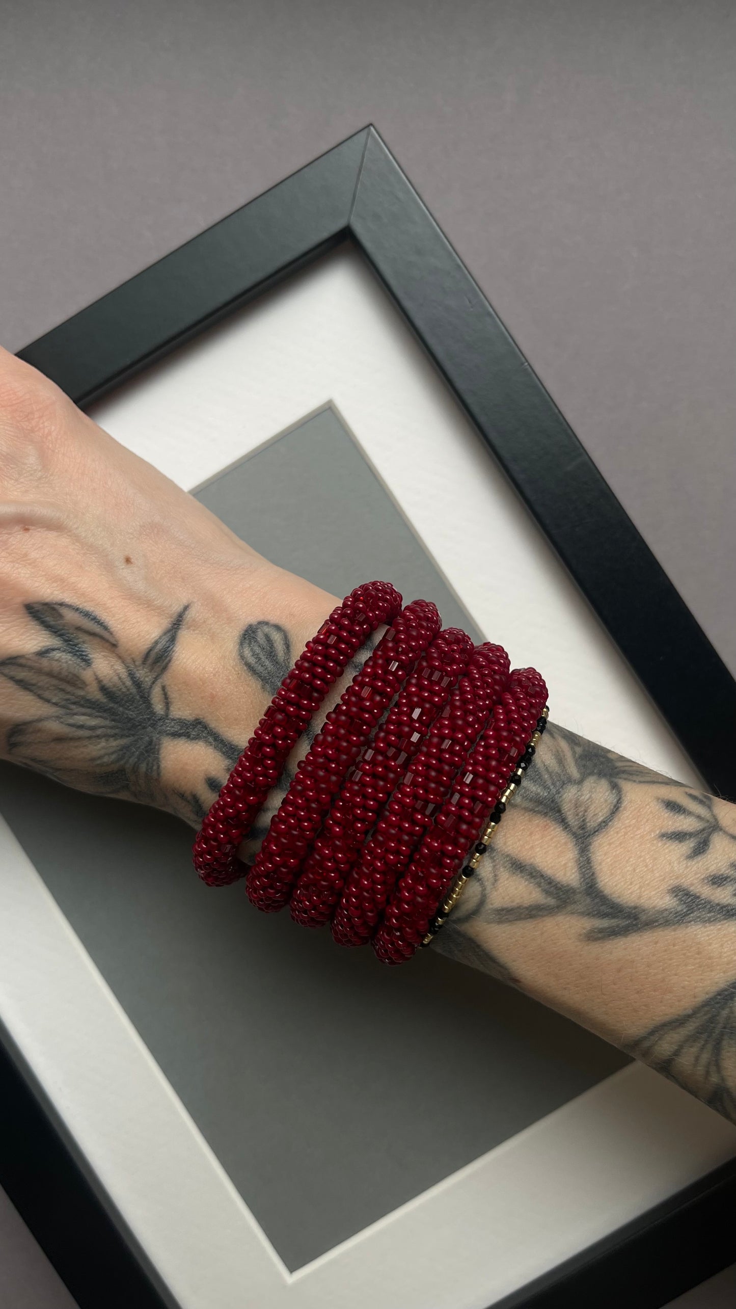 Red double choker