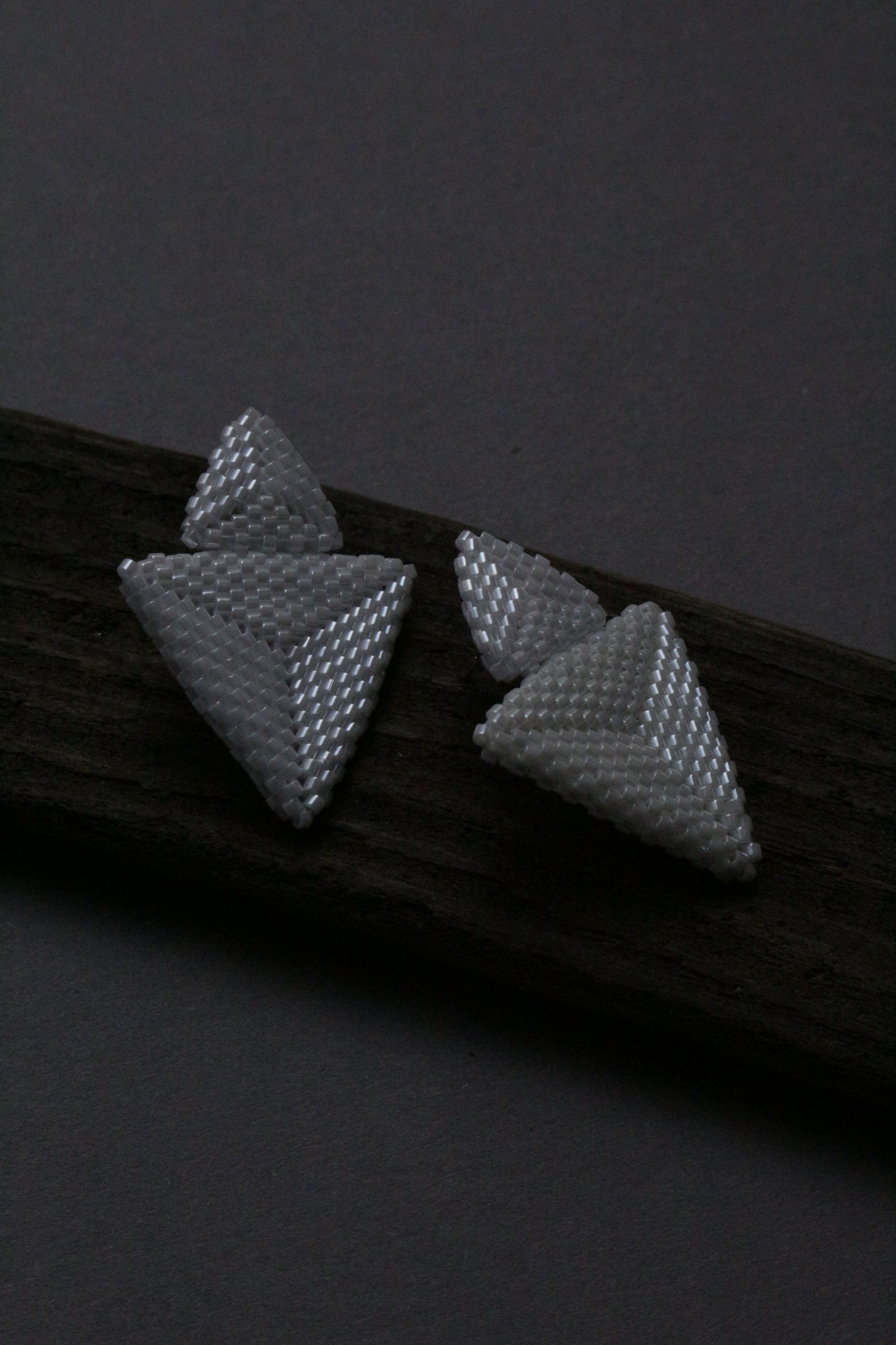 White shimmering Earrings