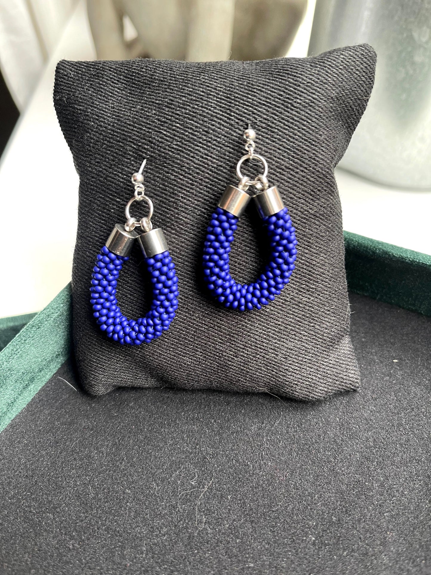 Blue beaded Earrings