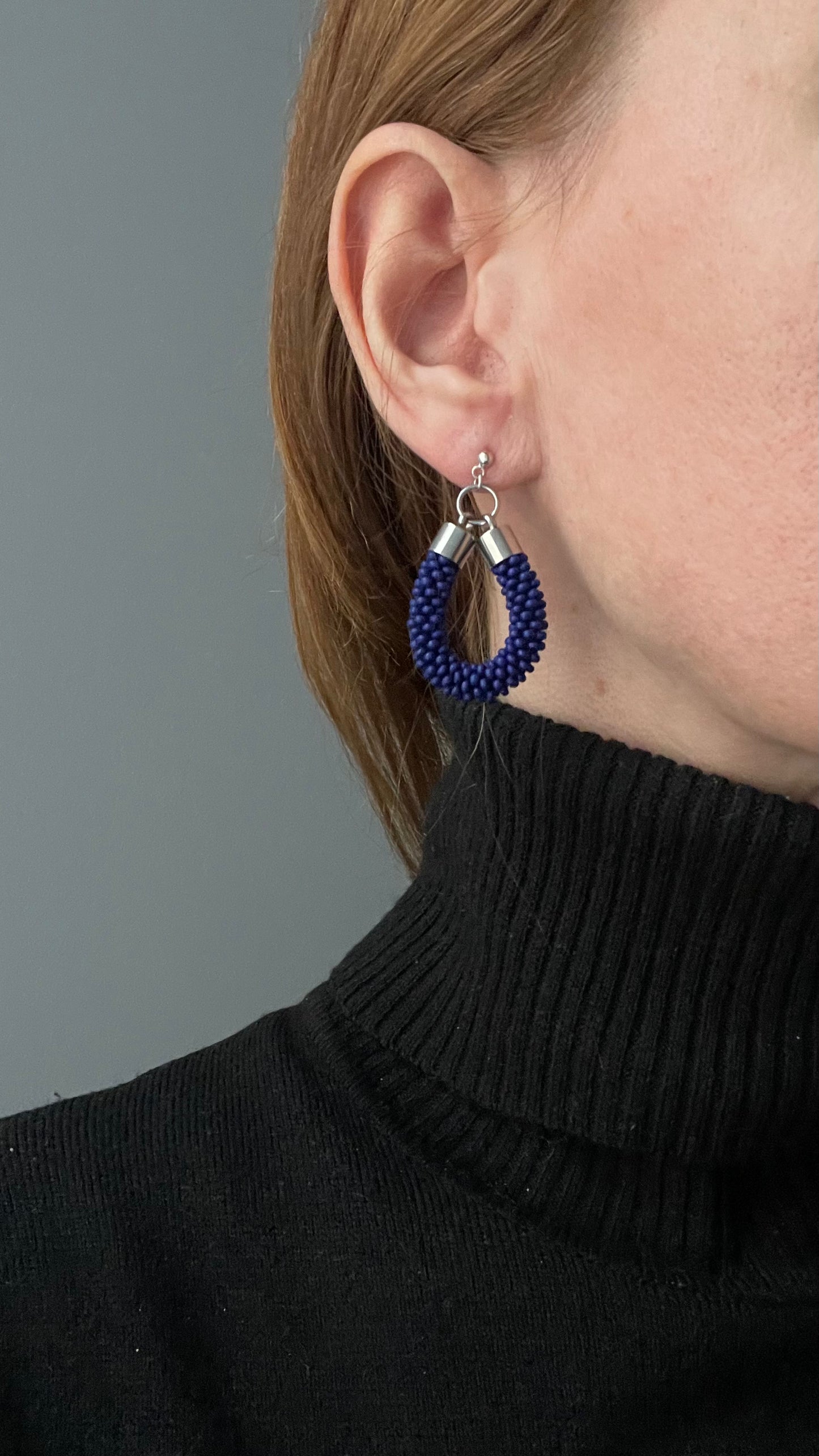 Blue beaded Earrings