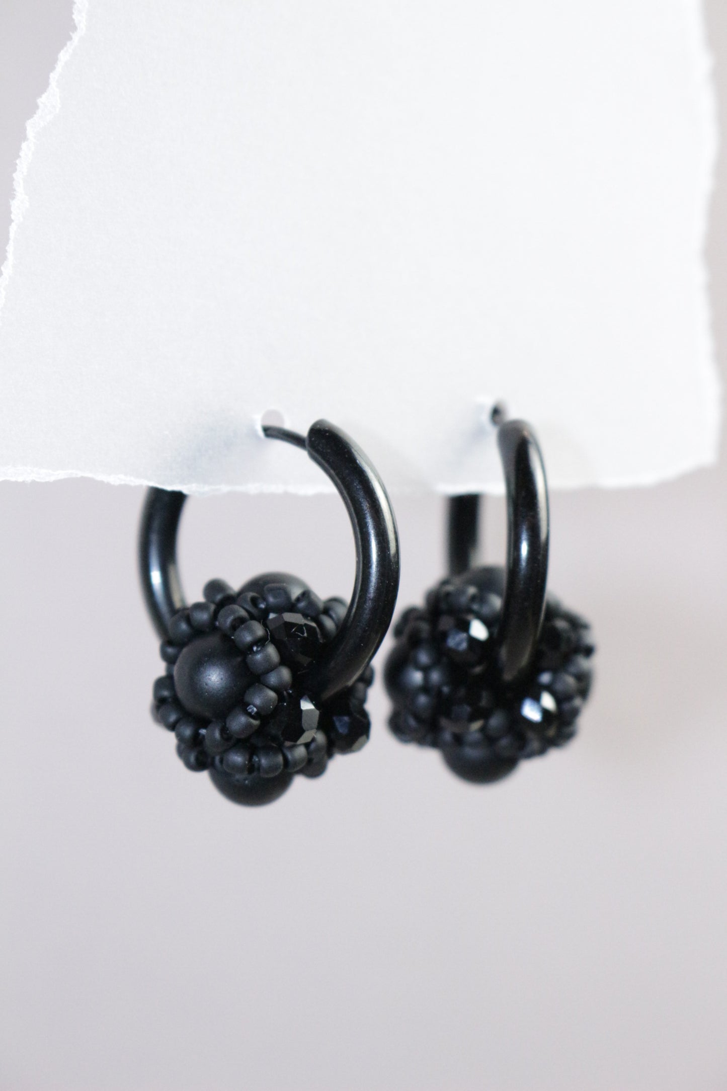Beaded Black earrings