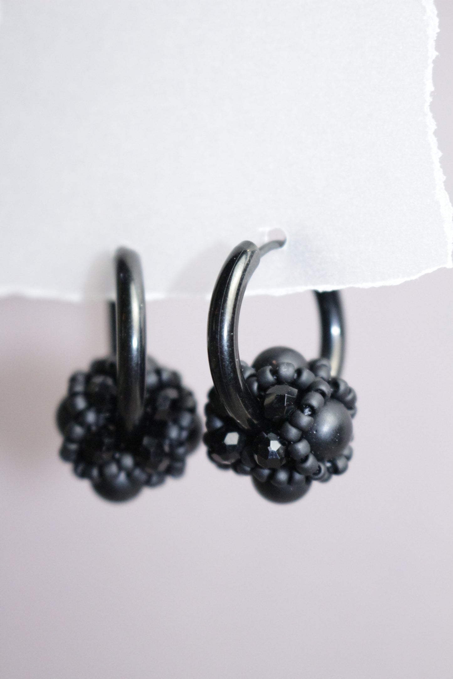 Beaded Black earrings