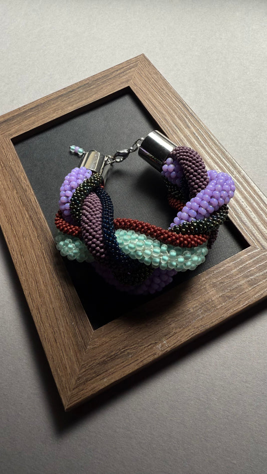 Multicolour Braided Large bracelet