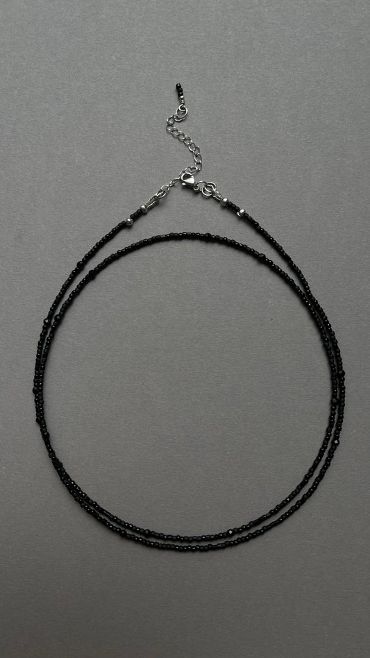 Black double choker