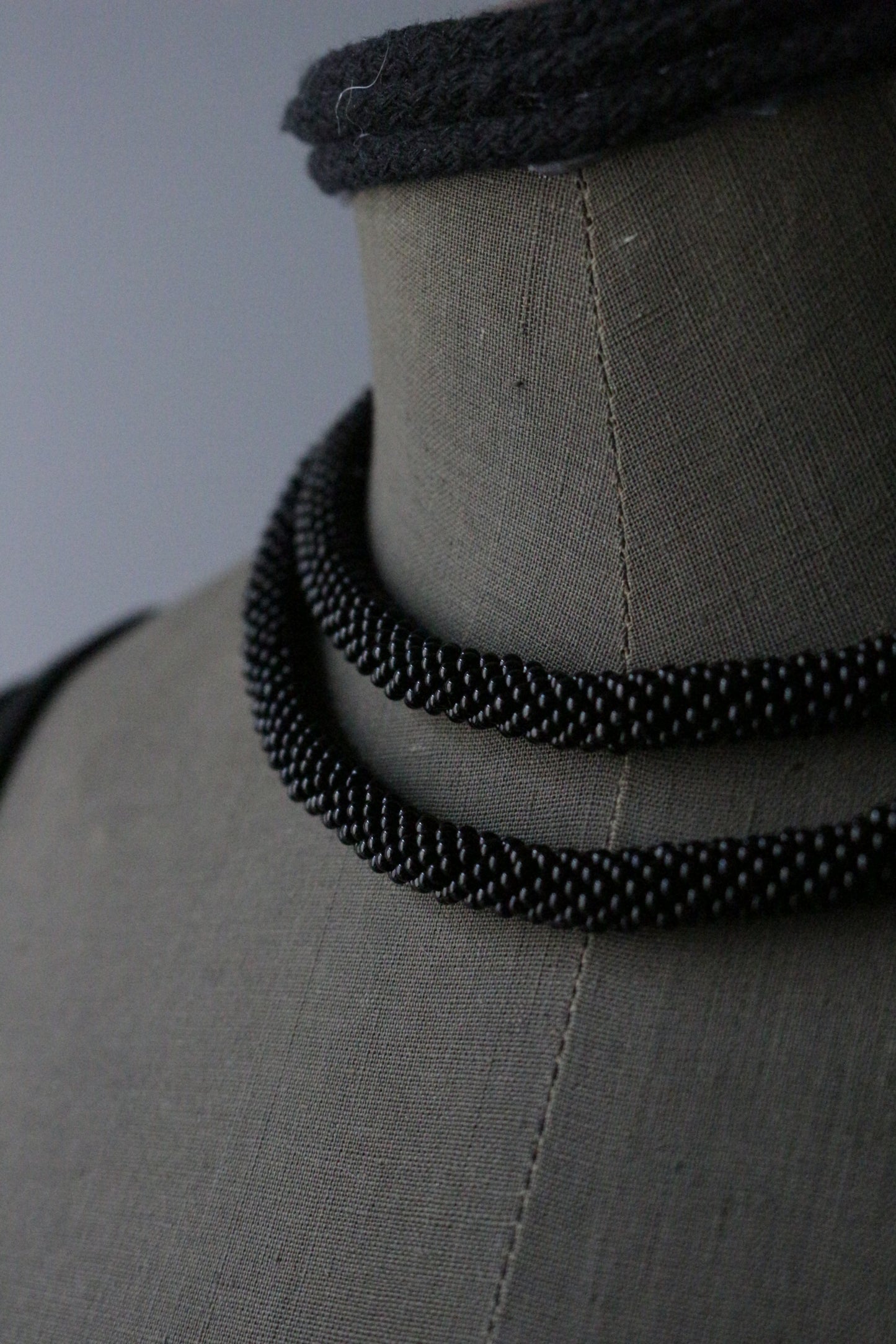 Black double choker