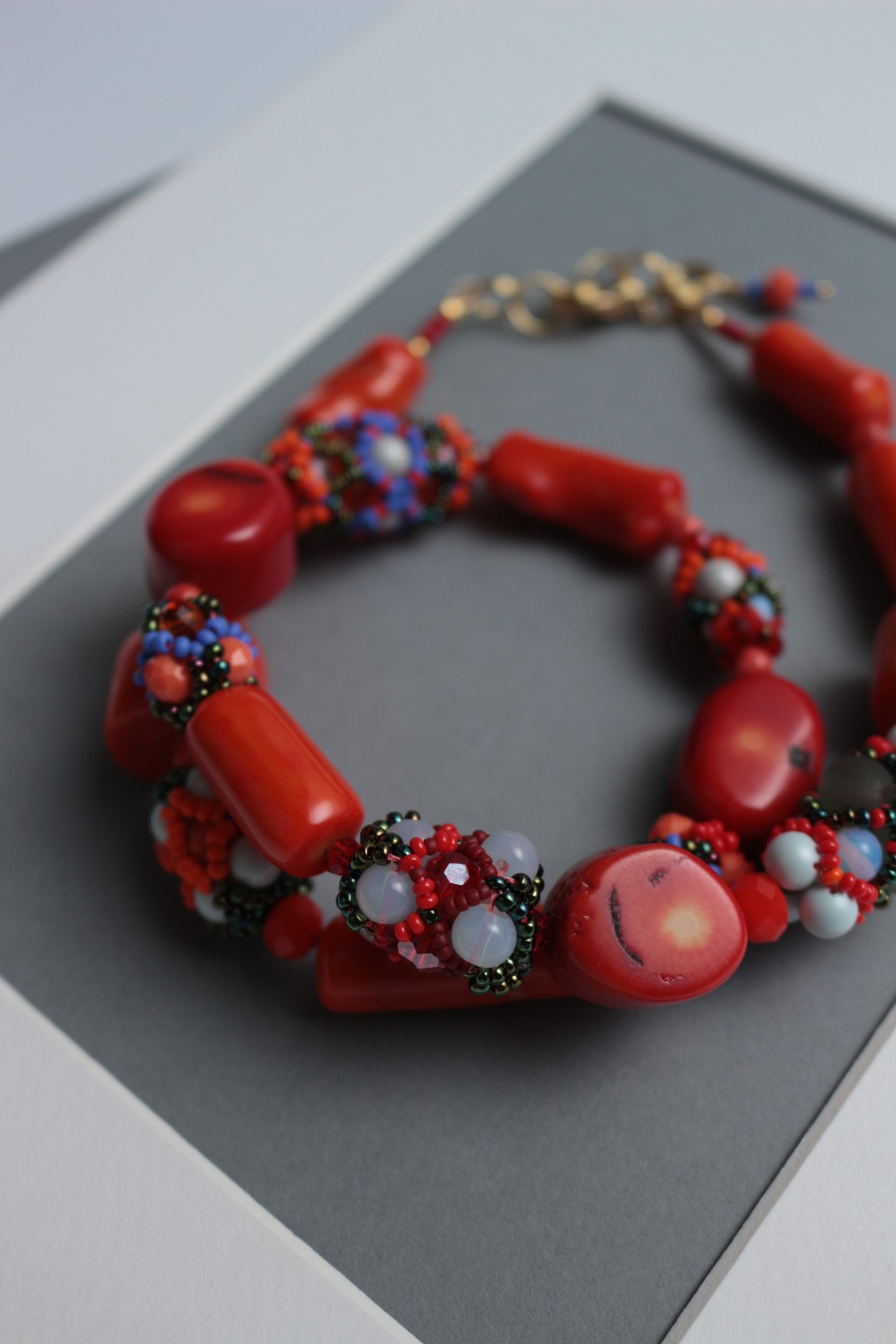 Coral Natural stone Necklace