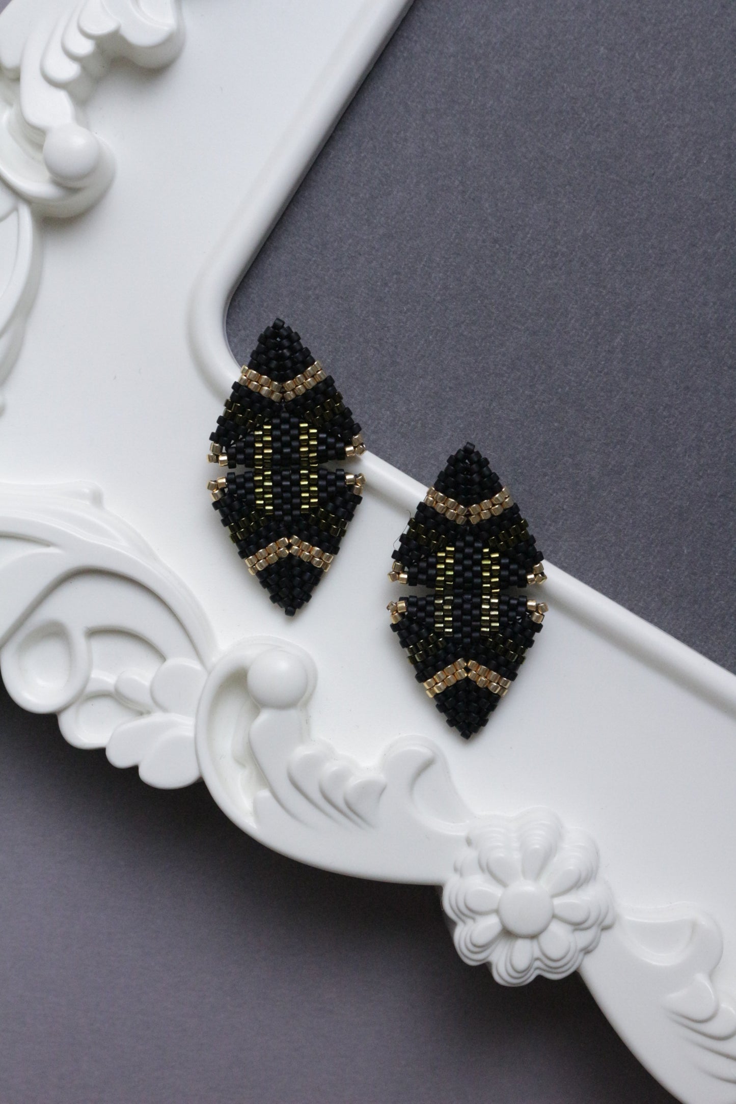 Multicolour Triangle earrings