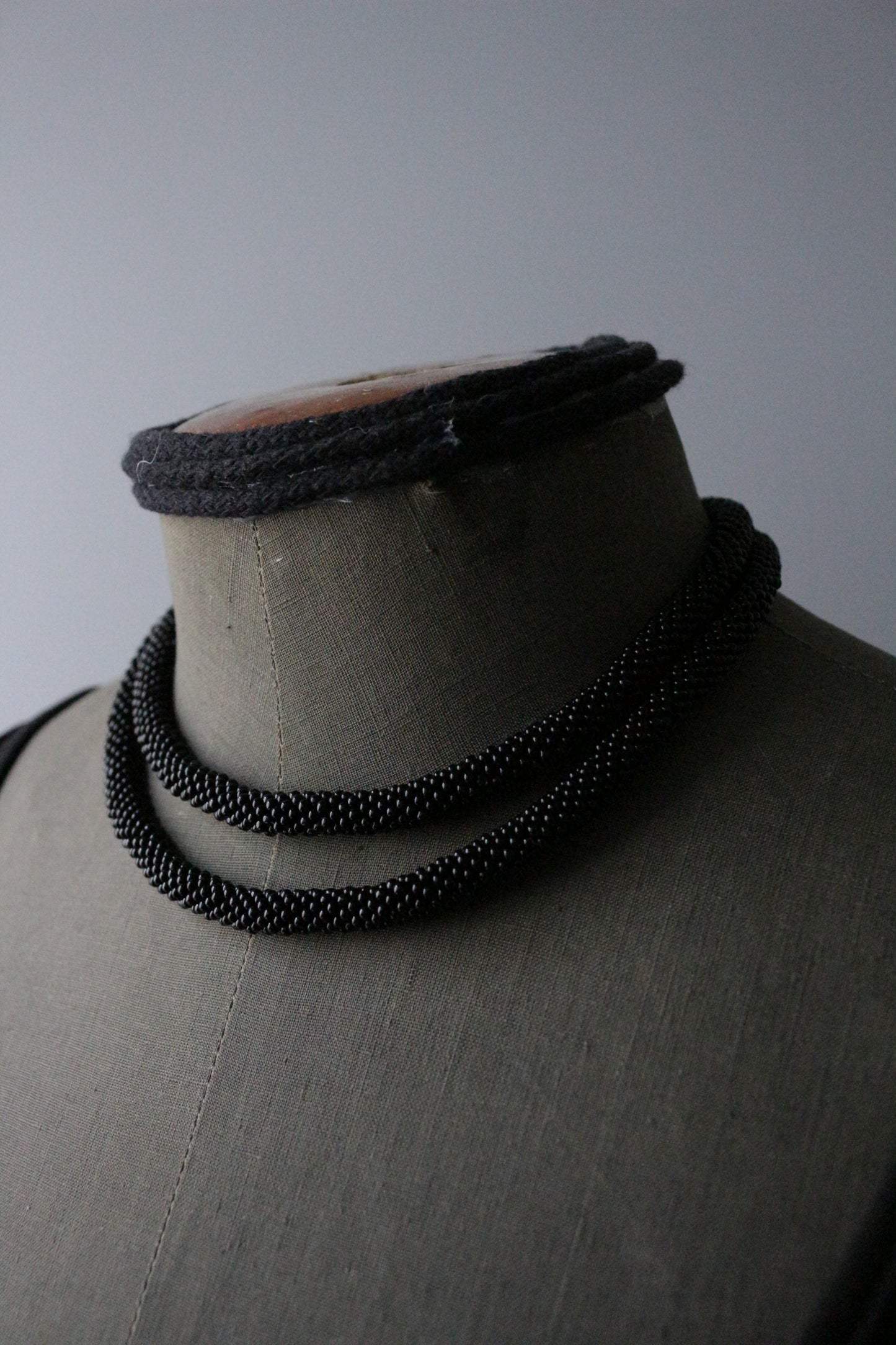 Black double choker
