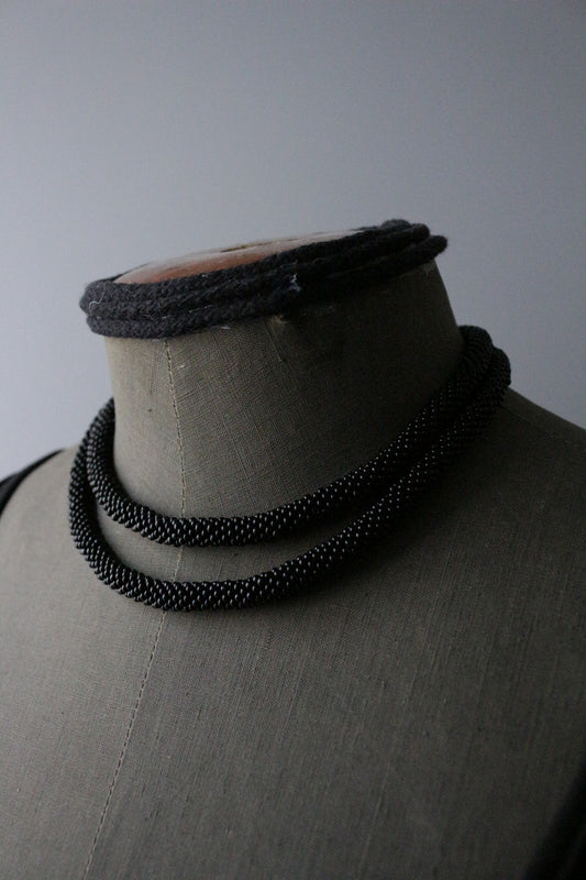 Black double choker