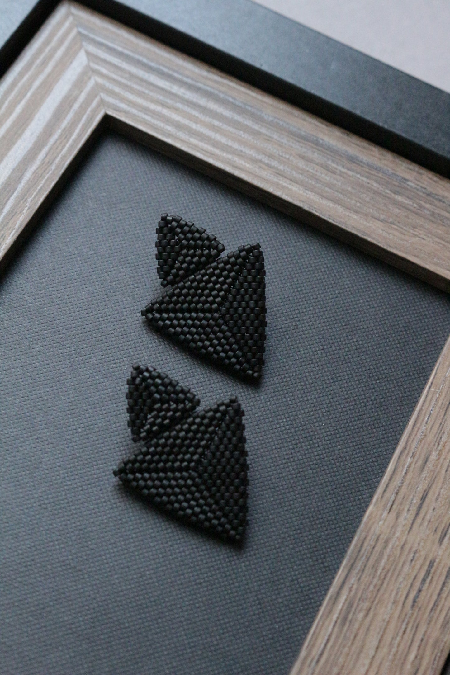 Black matt earrings