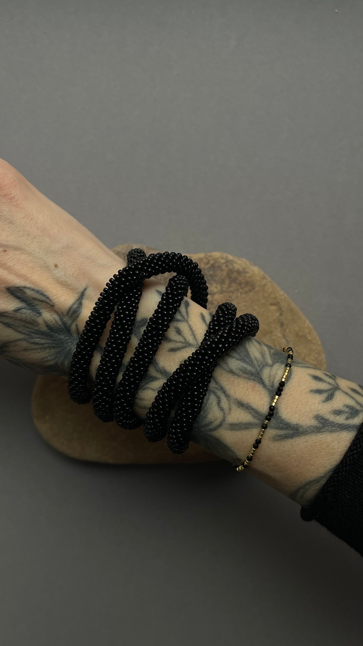 Black double choker