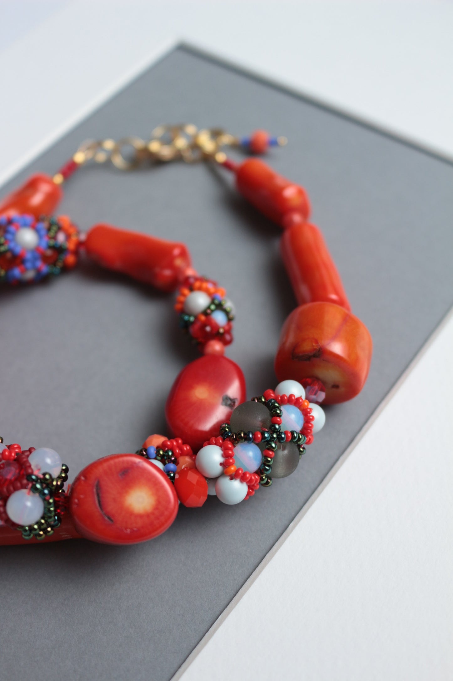 Coral Natural stone Necklace