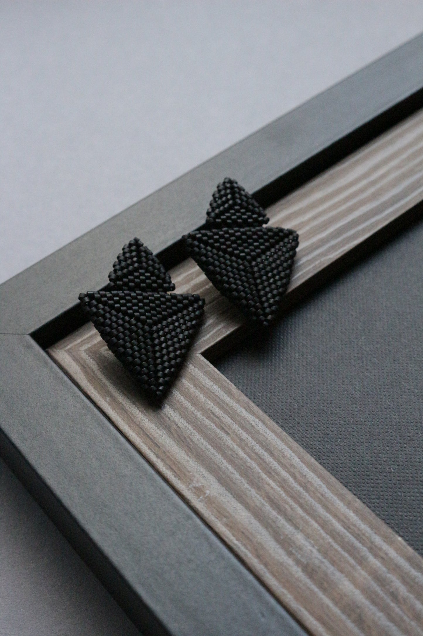 Black matt earrings