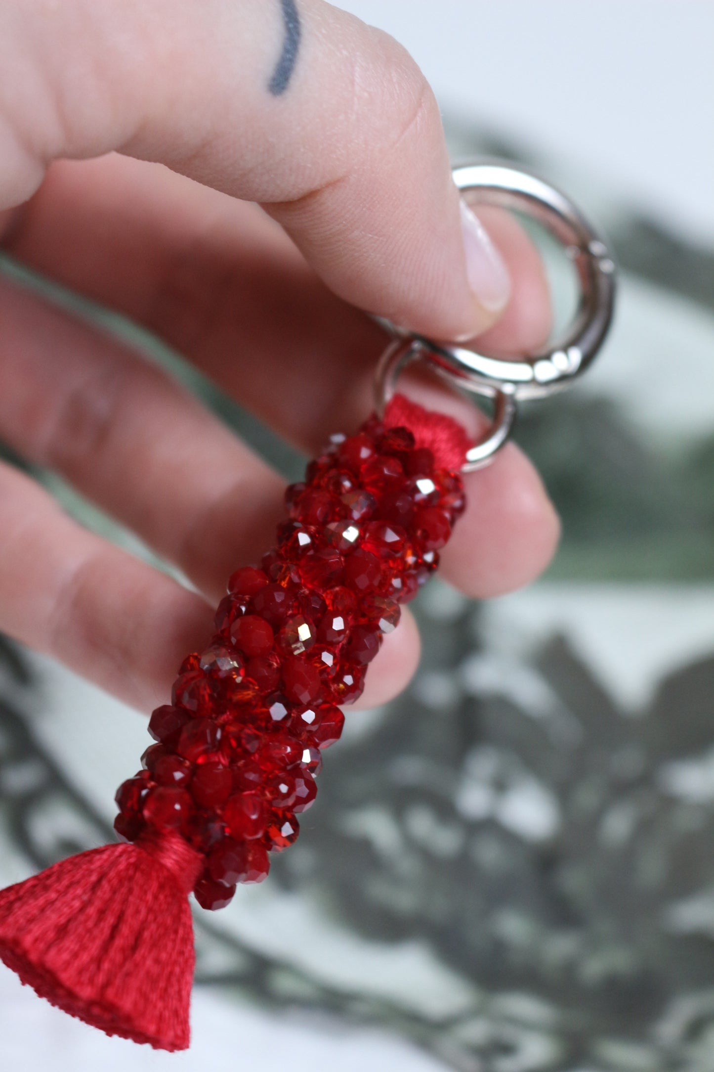 Embroidered keyring