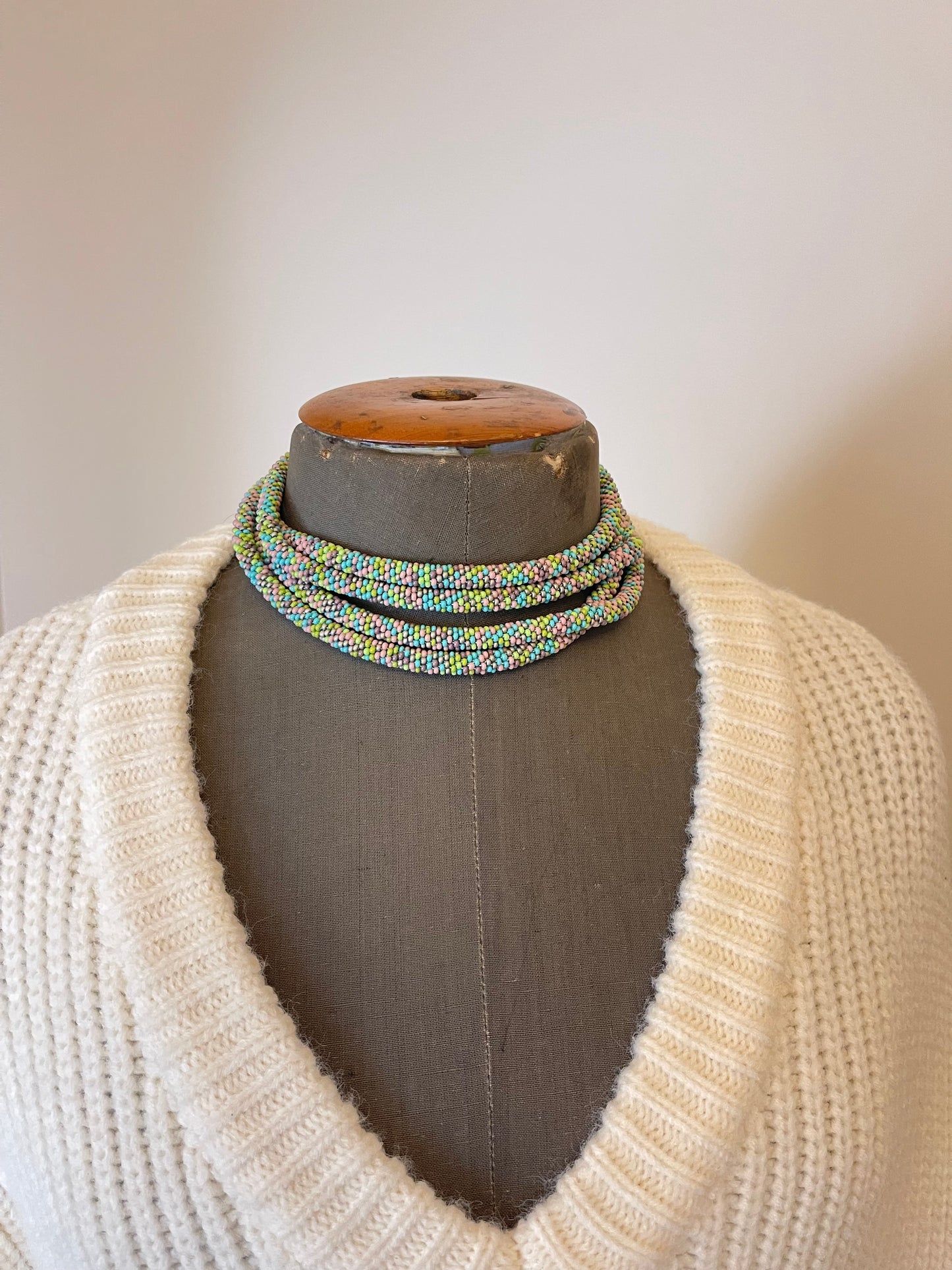 Long Multicolour Necklace - Lariat