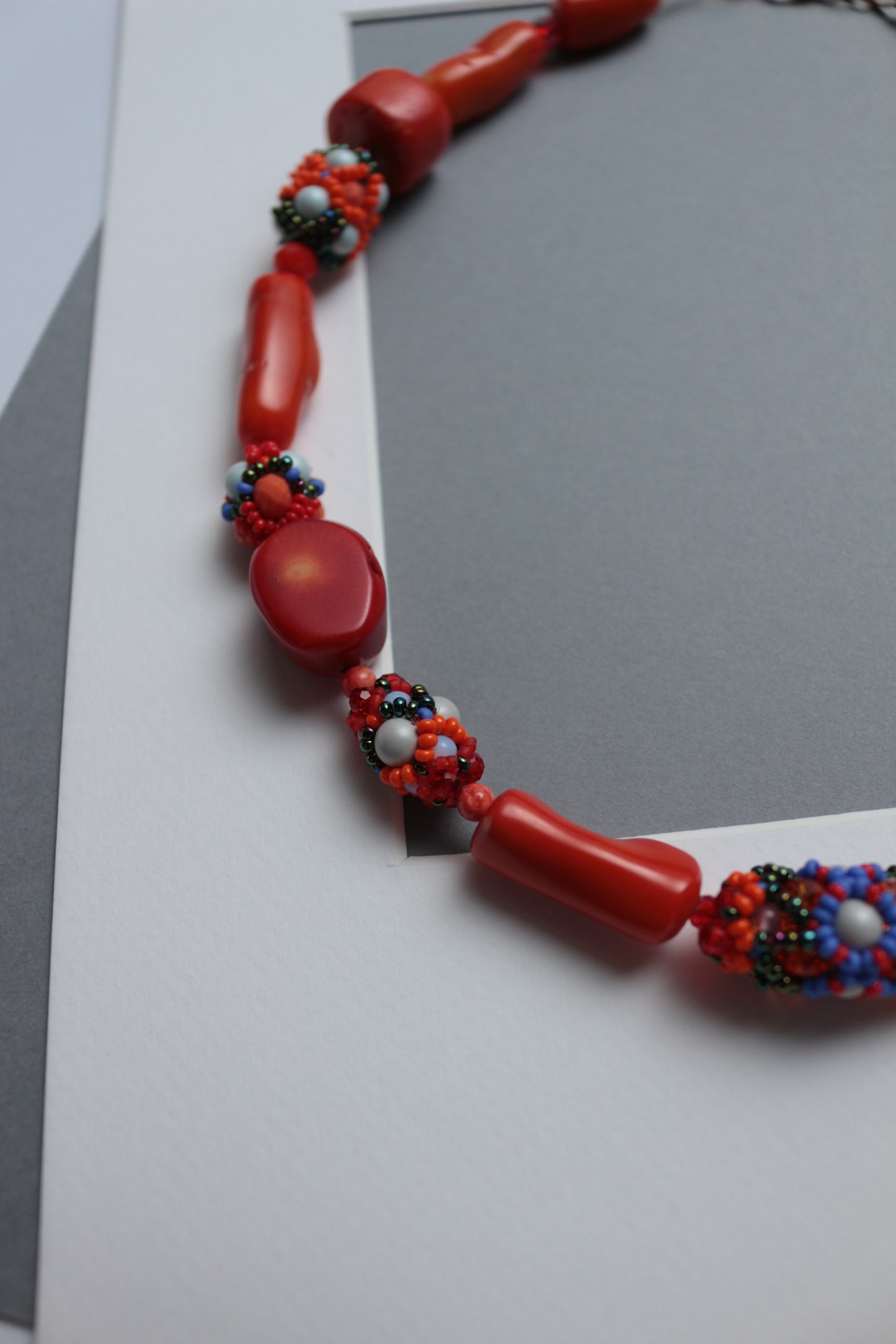 Coral Natural stone Necklace