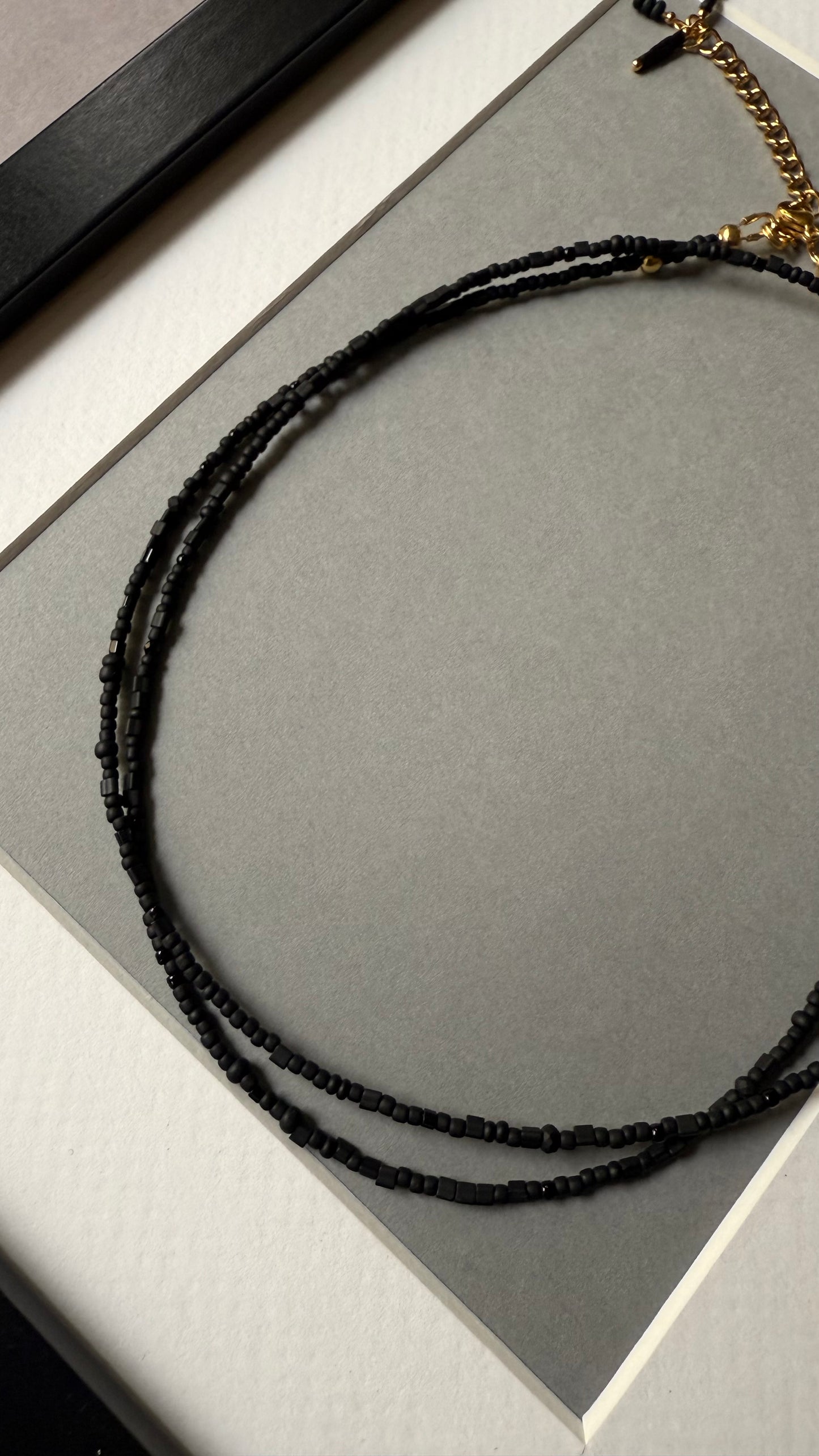 Black double choker