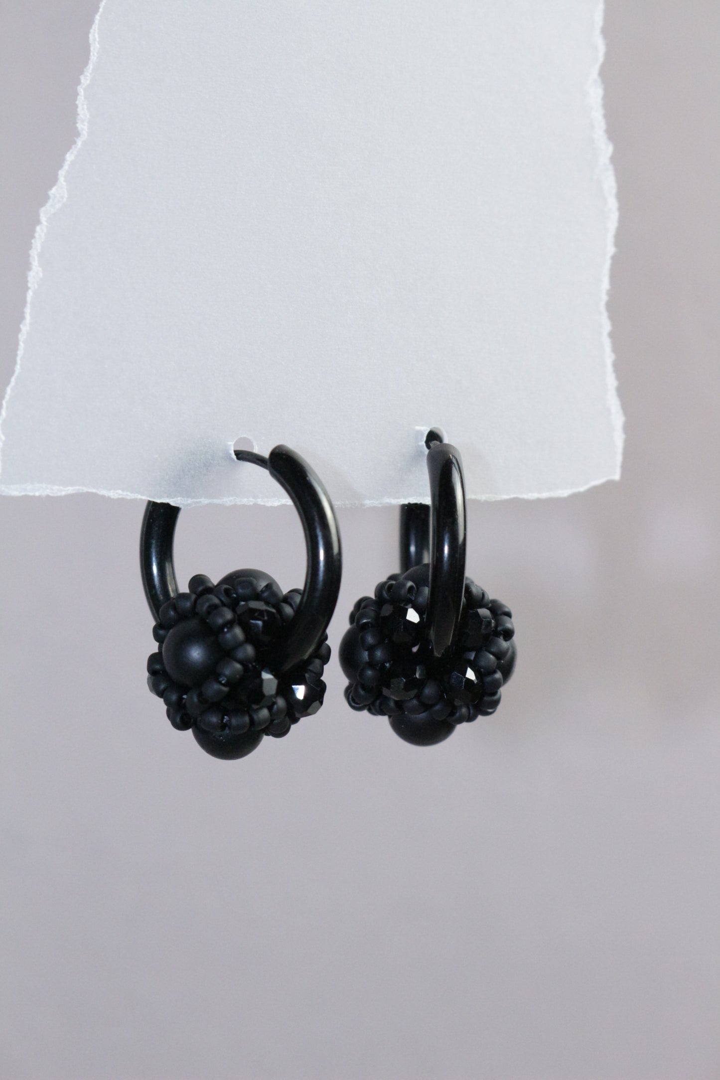 Beaded Black earrings