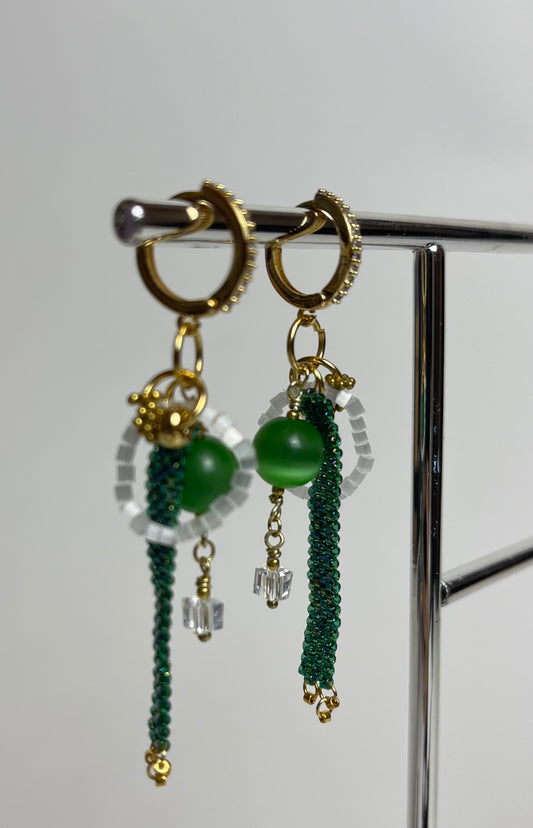 Green earrings