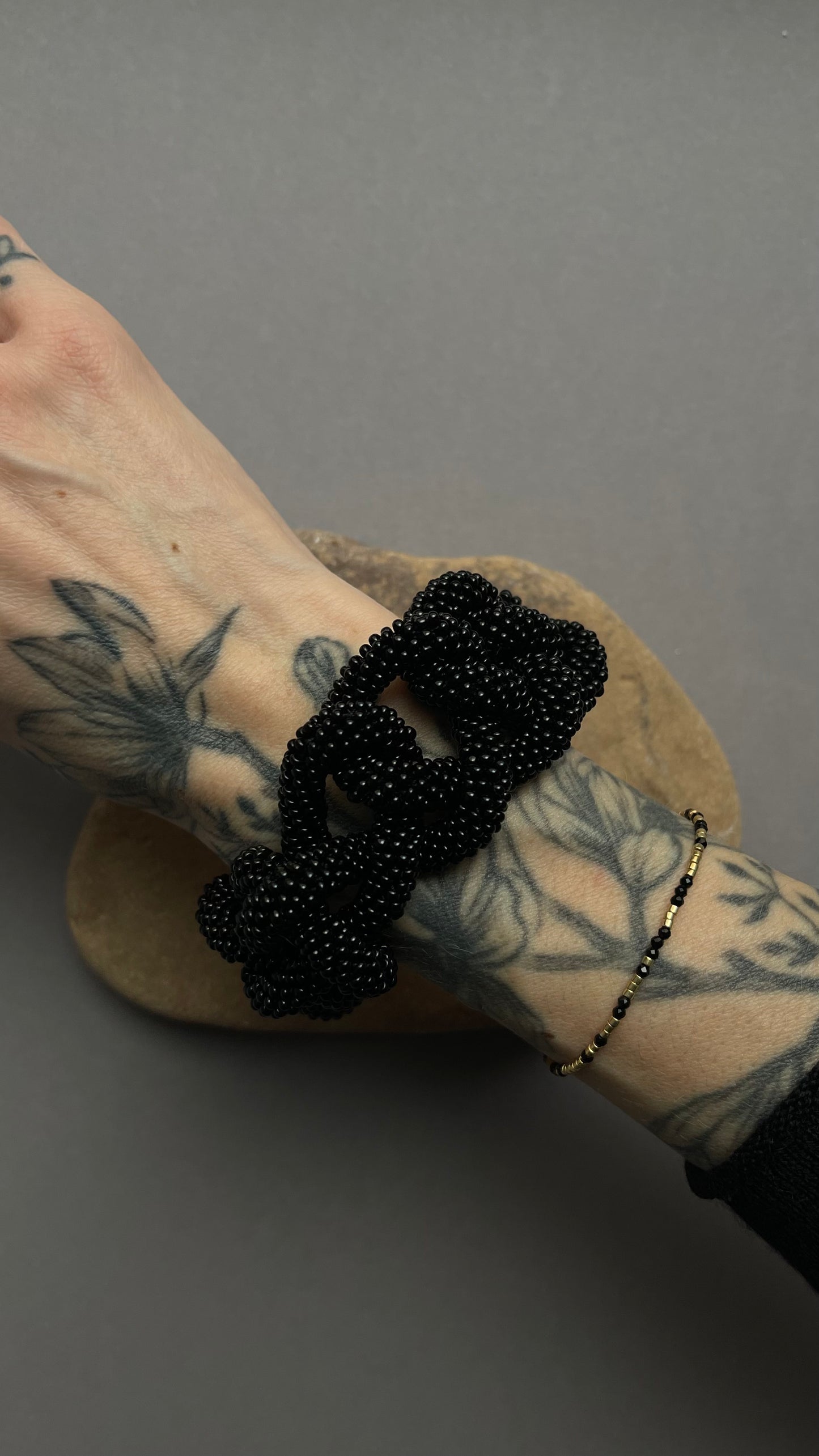 Black double choker