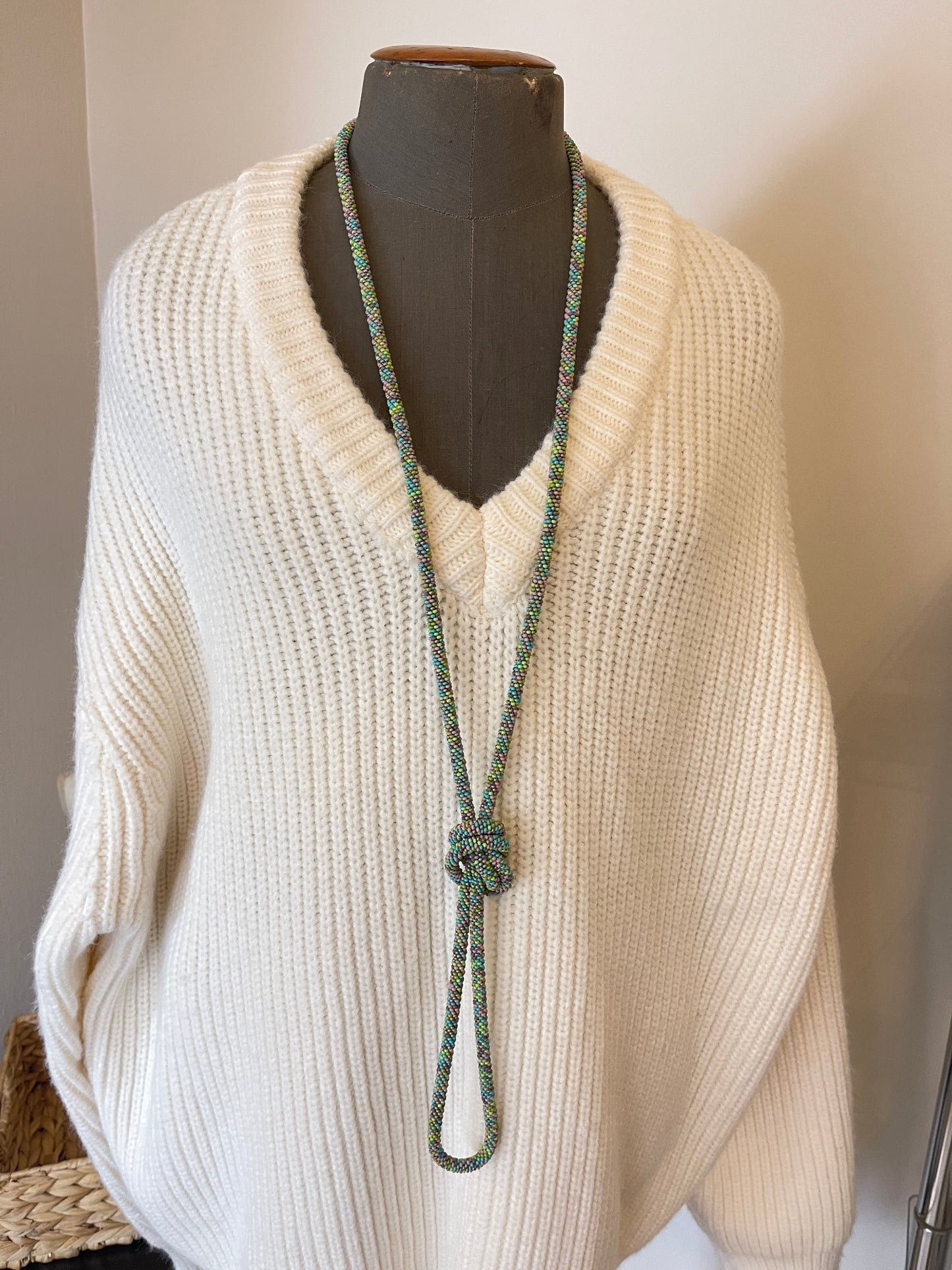 Long Multicolour Necklace - Lariat