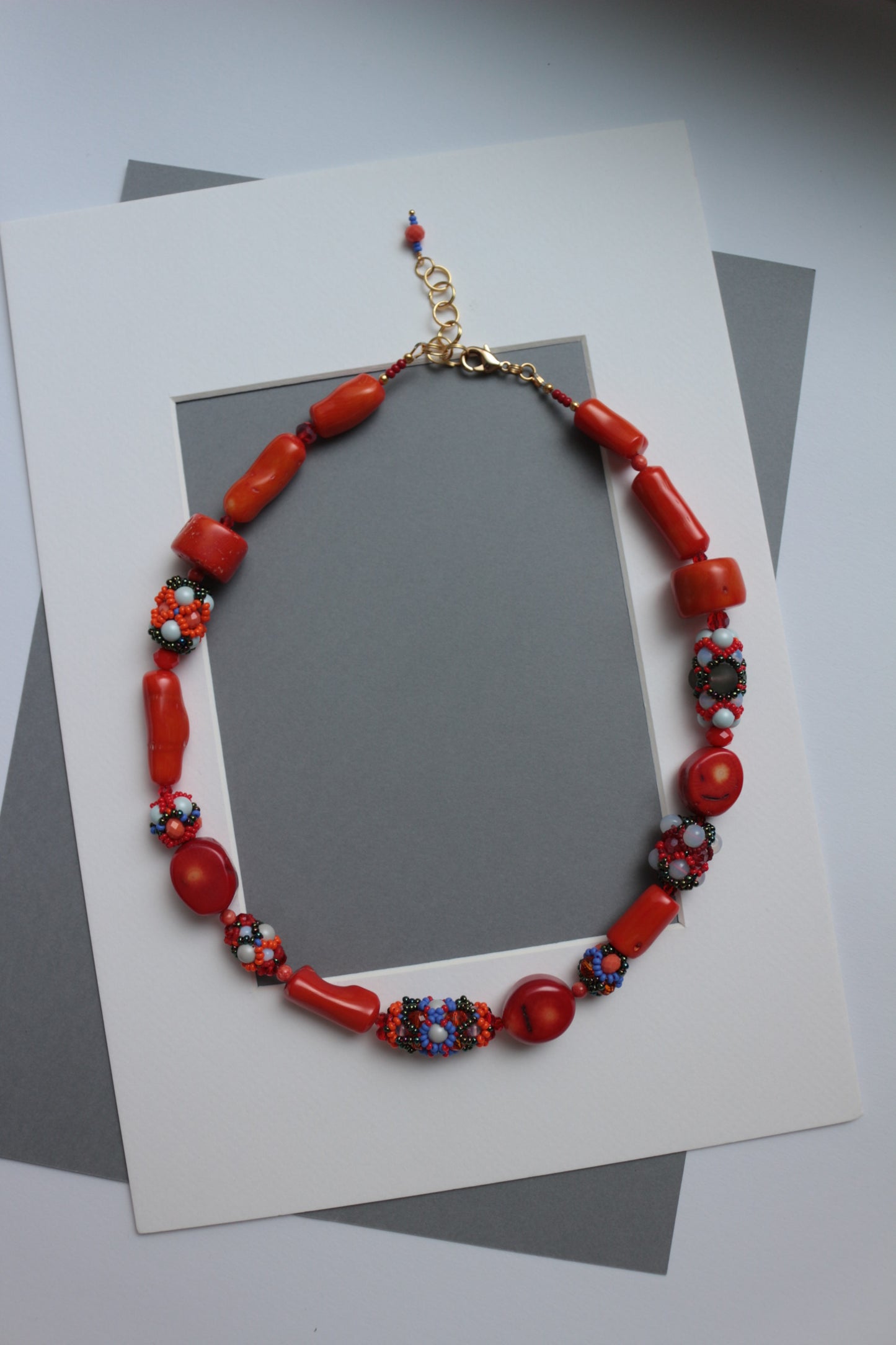 Coral Natural stone Necklace