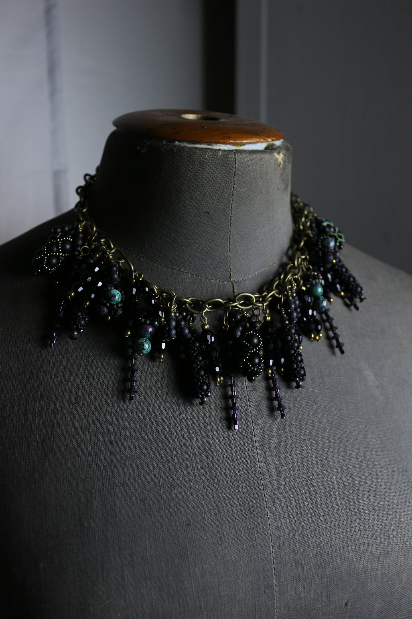 Black Pendant Necklace