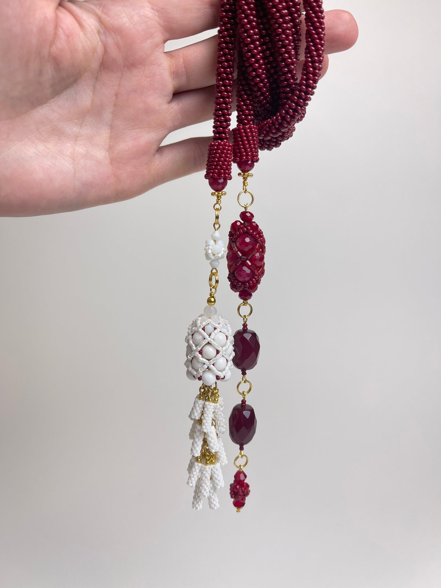 Long Bordeaux Necklace - Lariat