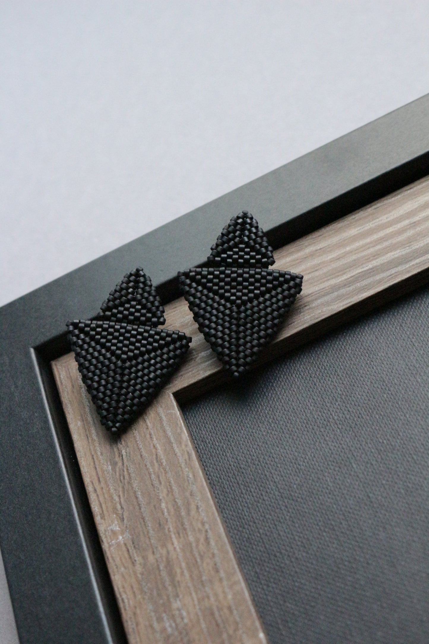 Black matt earrings