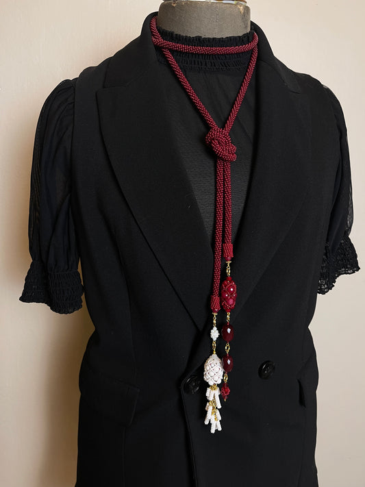 Long Bordeaux Necklace - Lariat