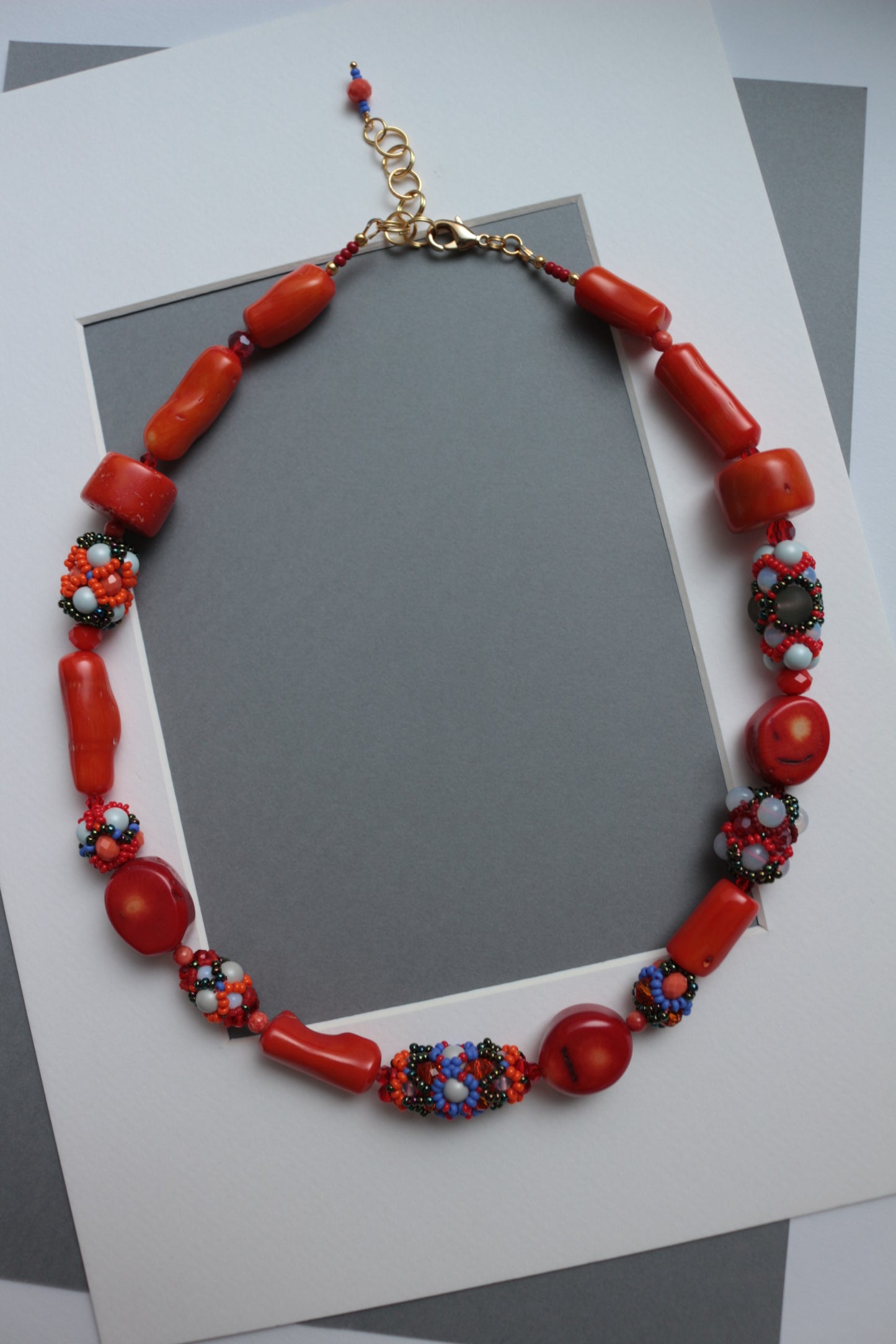 Coral Natural stone Necklace